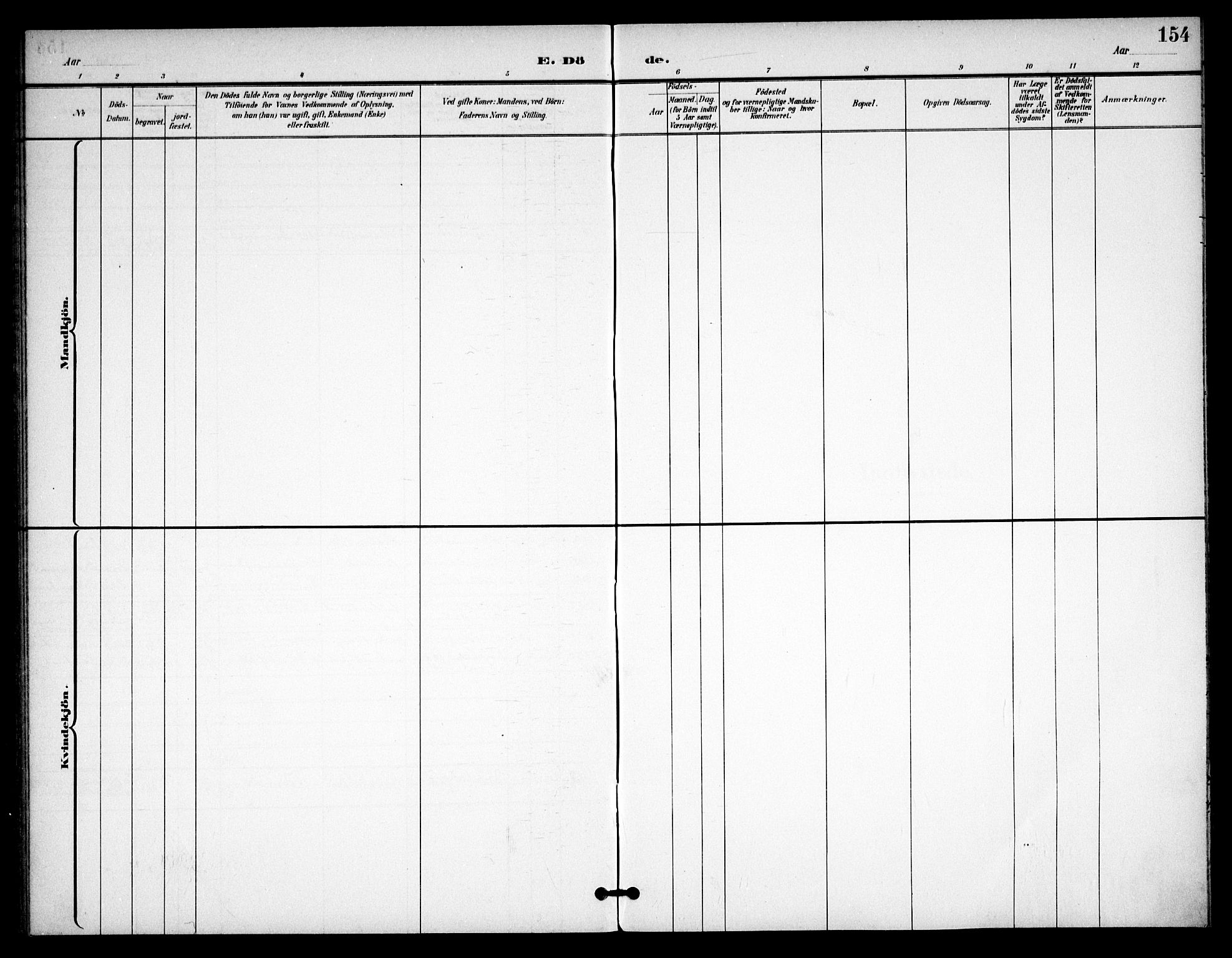 Eidsvoll prestekontor Kirkebøker, AV/SAO-A-10888/F/Fb/L0002: Parish register (official) no. II 2, 1897-1907, p. 154