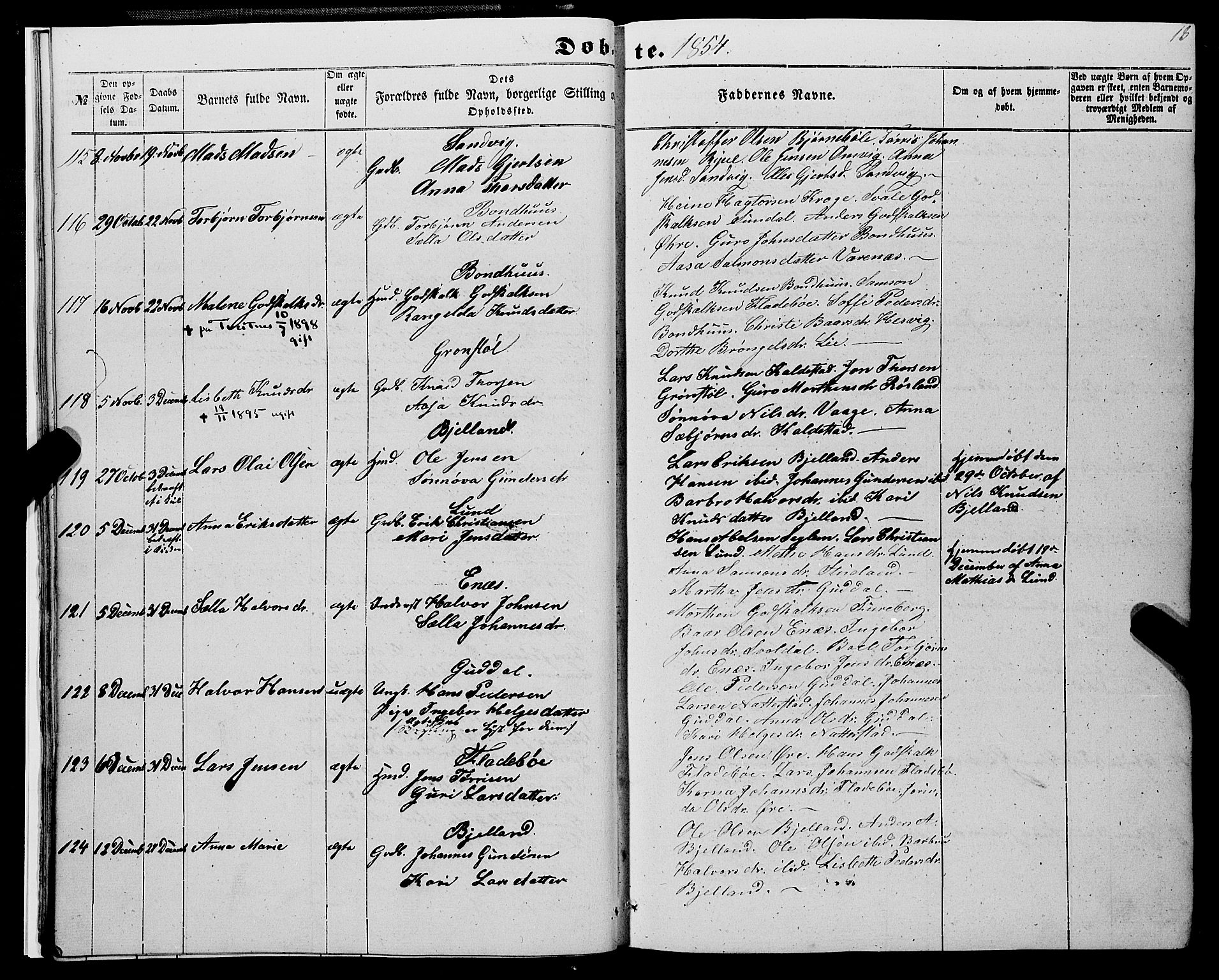 Kvinnherad sokneprestembete, SAB/A-76401/H/Haa: Parish register (official) no. A 8, 1854-1872, p. 18