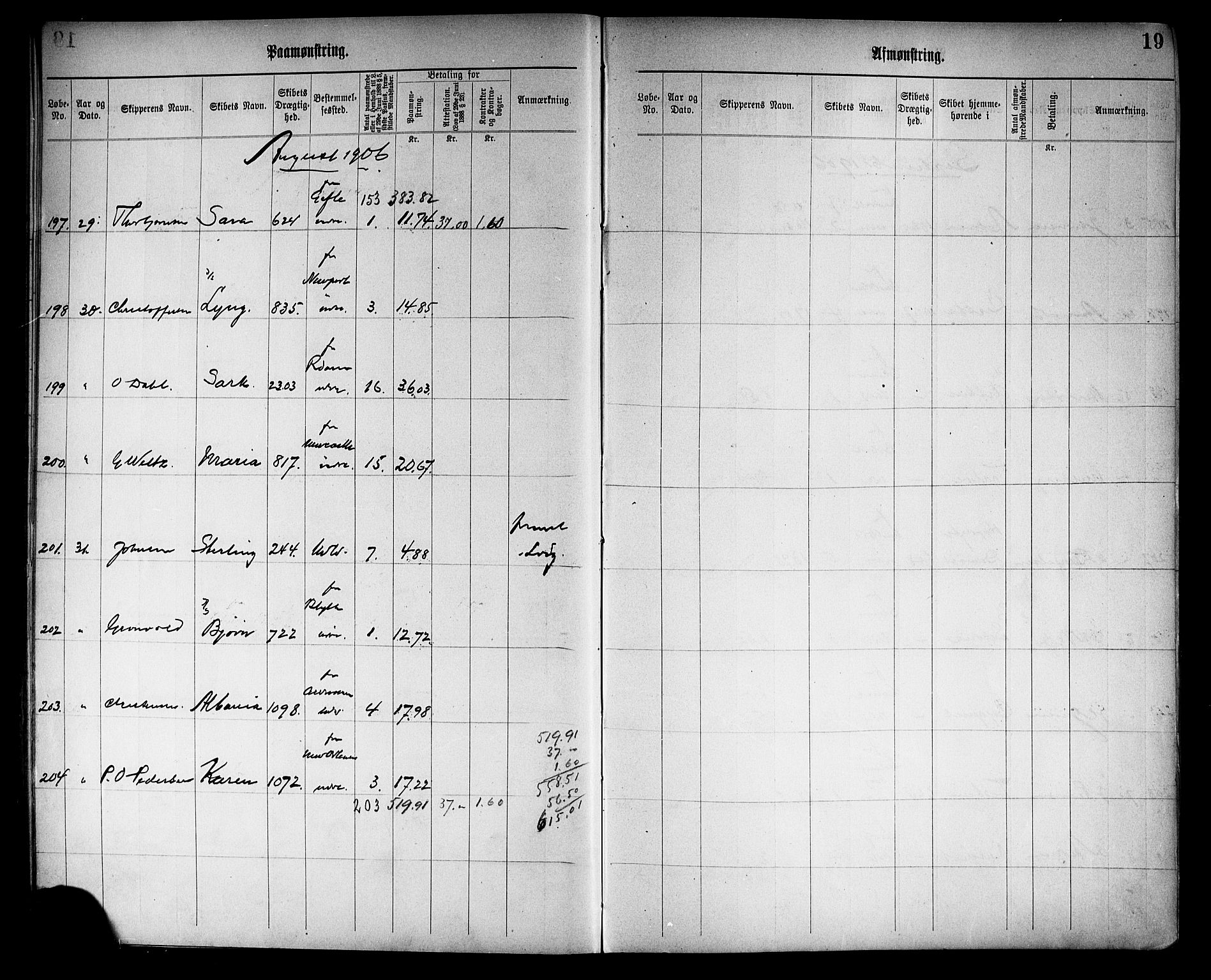 Tønsberg innrulleringskontor, AV/SAKO-A-786/H/Ha/L0006: Mønstringsjournal, 1906-1914, p. 21