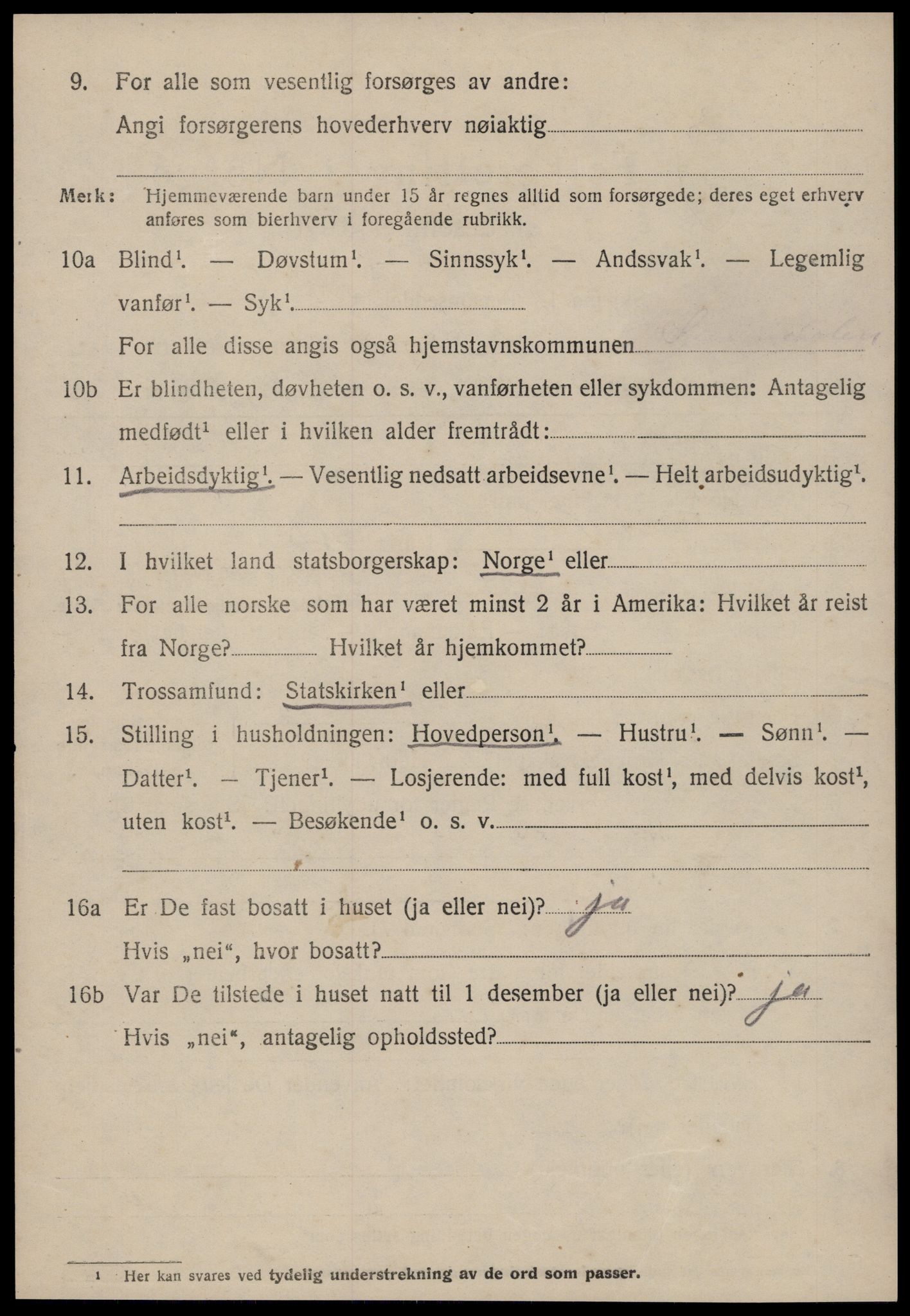 SAT, 1920 census for Sunndal, 1920, p. 1899