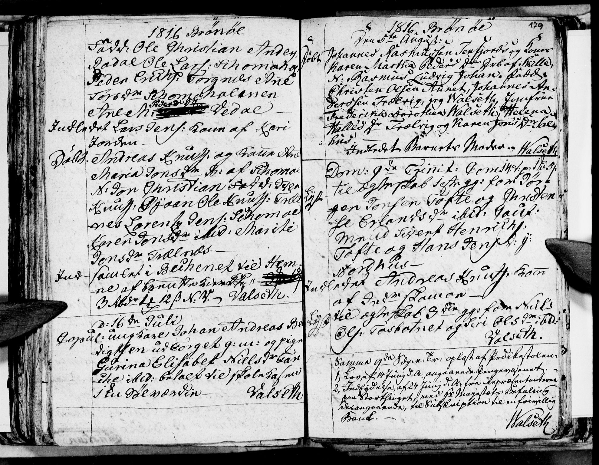 Ministerialprotokoller, klokkerbøker og fødselsregistre - Nordland, AV/SAT-A-1459/813/L0209: Parish register (copy) no. 813C01, 1803-1821, p. 179