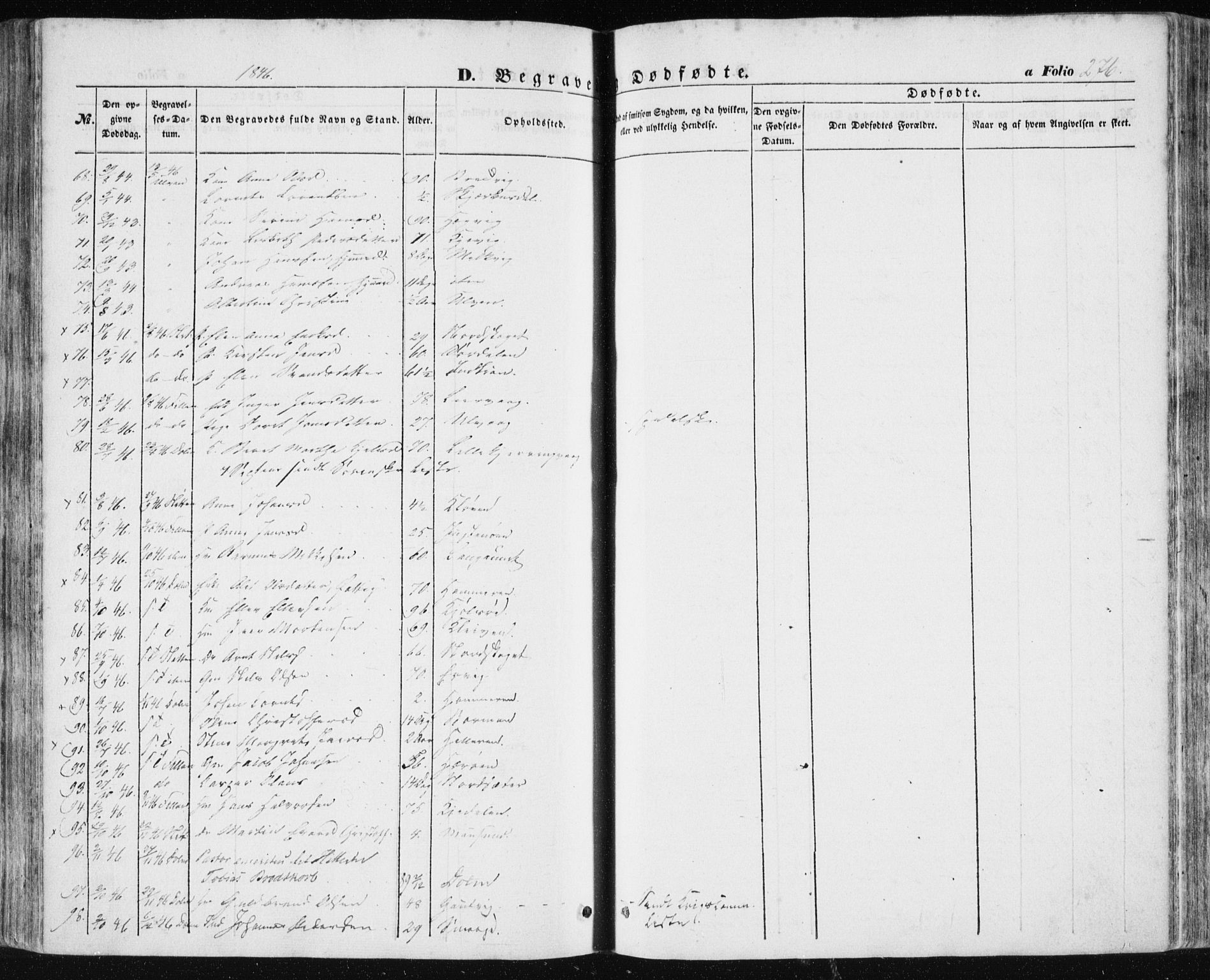 Ministerialprotokoller, klokkerbøker og fødselsregistre - Sør-Trøndelag, AV/SAT-A-1456/634/L0529: Parish register (official) no. 634A05, 1843-1851, p. 276