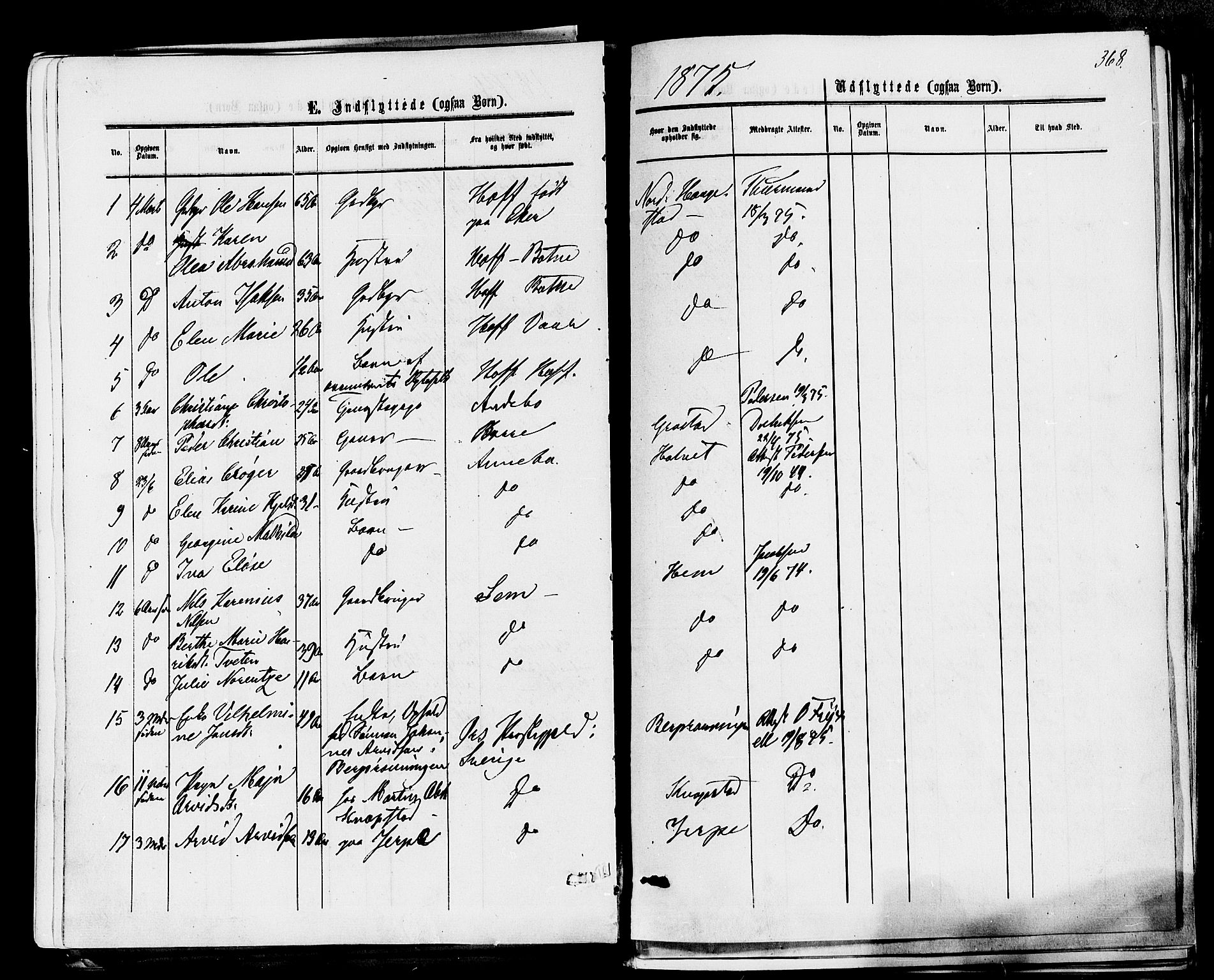 Våle kirkebøker, AV/SAKO-A-334/F/Fa/L0010: Parish register (official) no. I 10, 1861-1877, p. 368