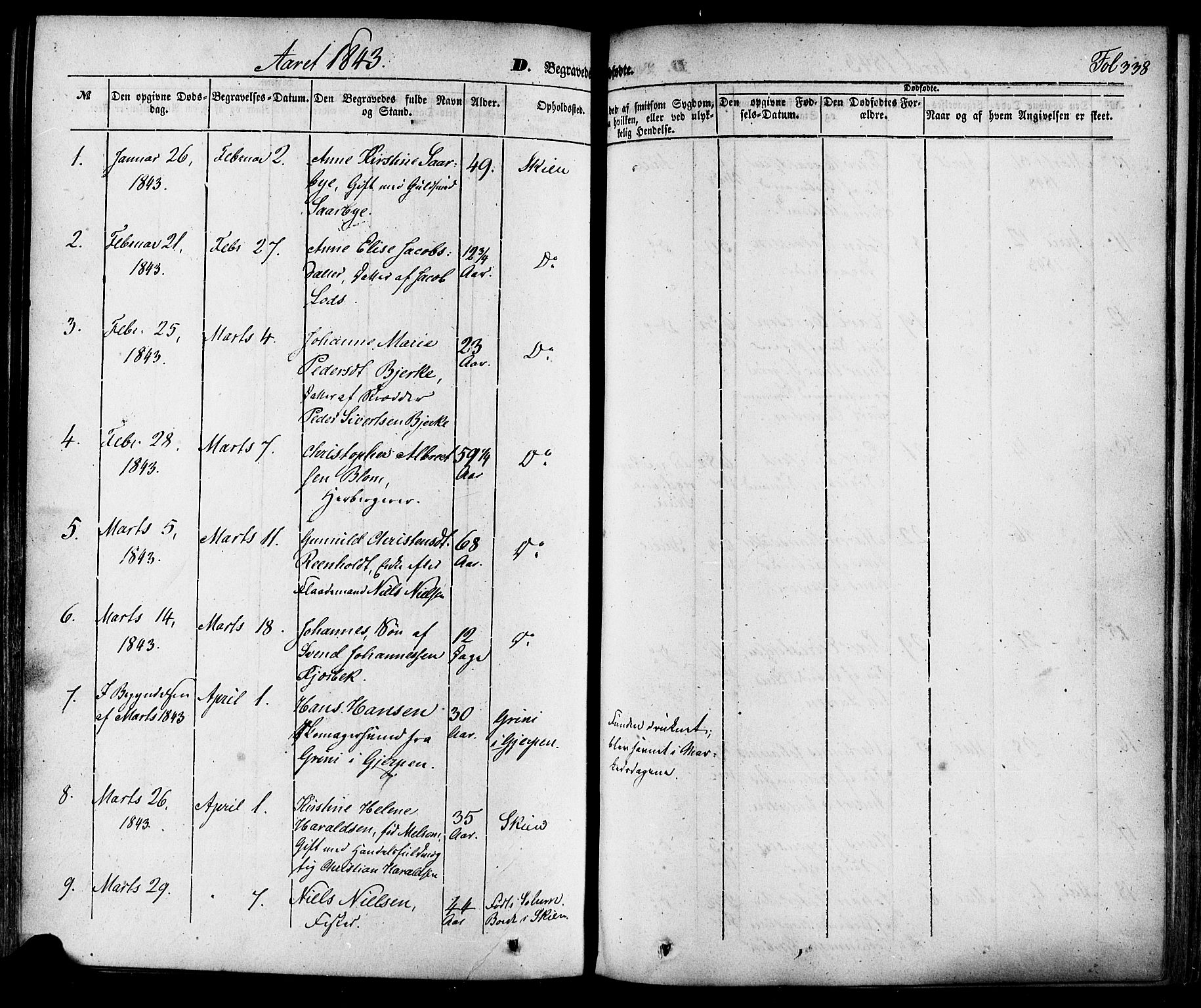 Skien kirkebøker, SAKO/A-302/F/Fa/L0006a: Parish register (official) no. 6A, 1843-1856, p. 338