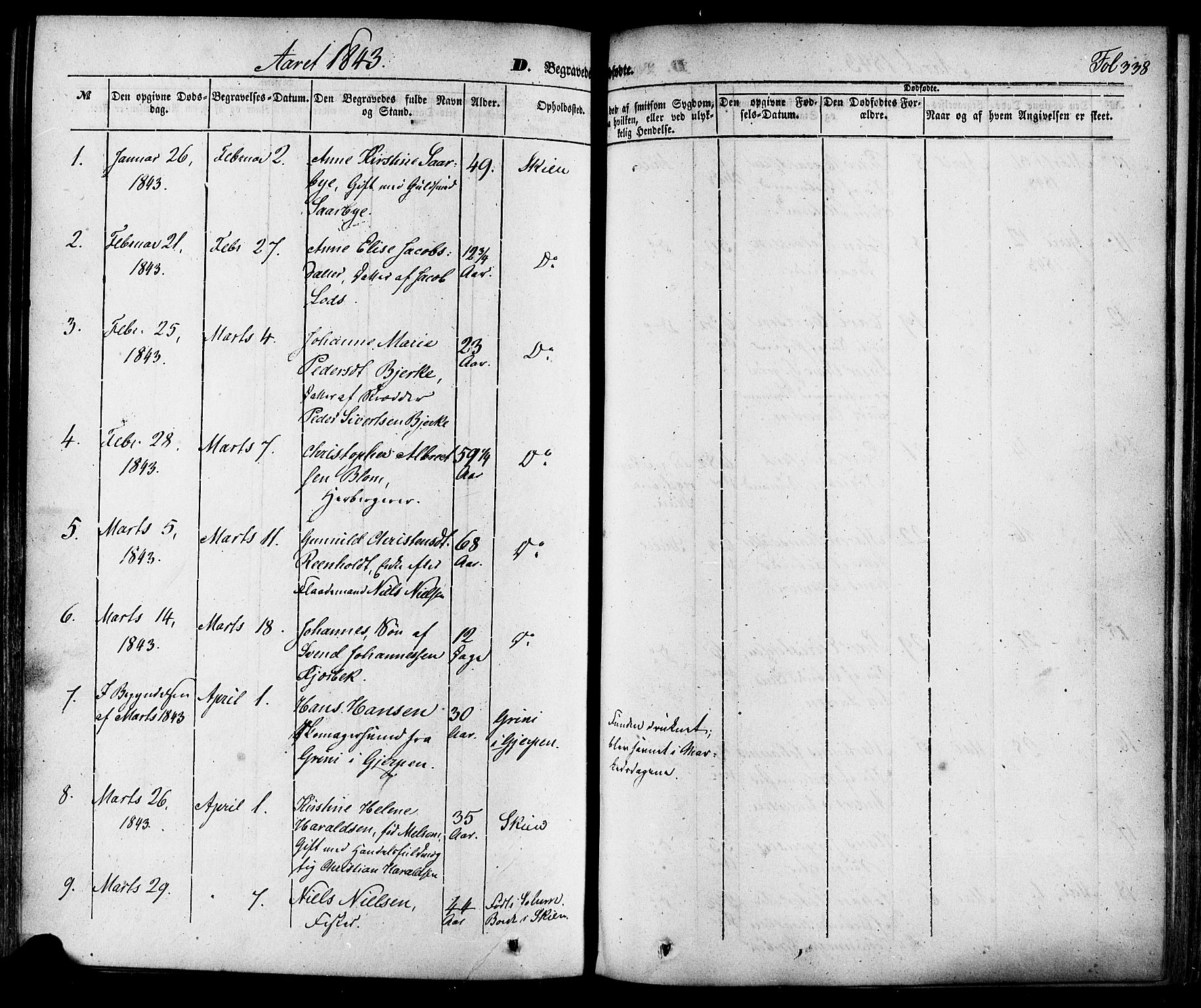 Skien kirkebøker, AV/SAKO-A-302/F/Fa/L0006a: Parish register (official) no. 6A, 1843-1856, p. 338