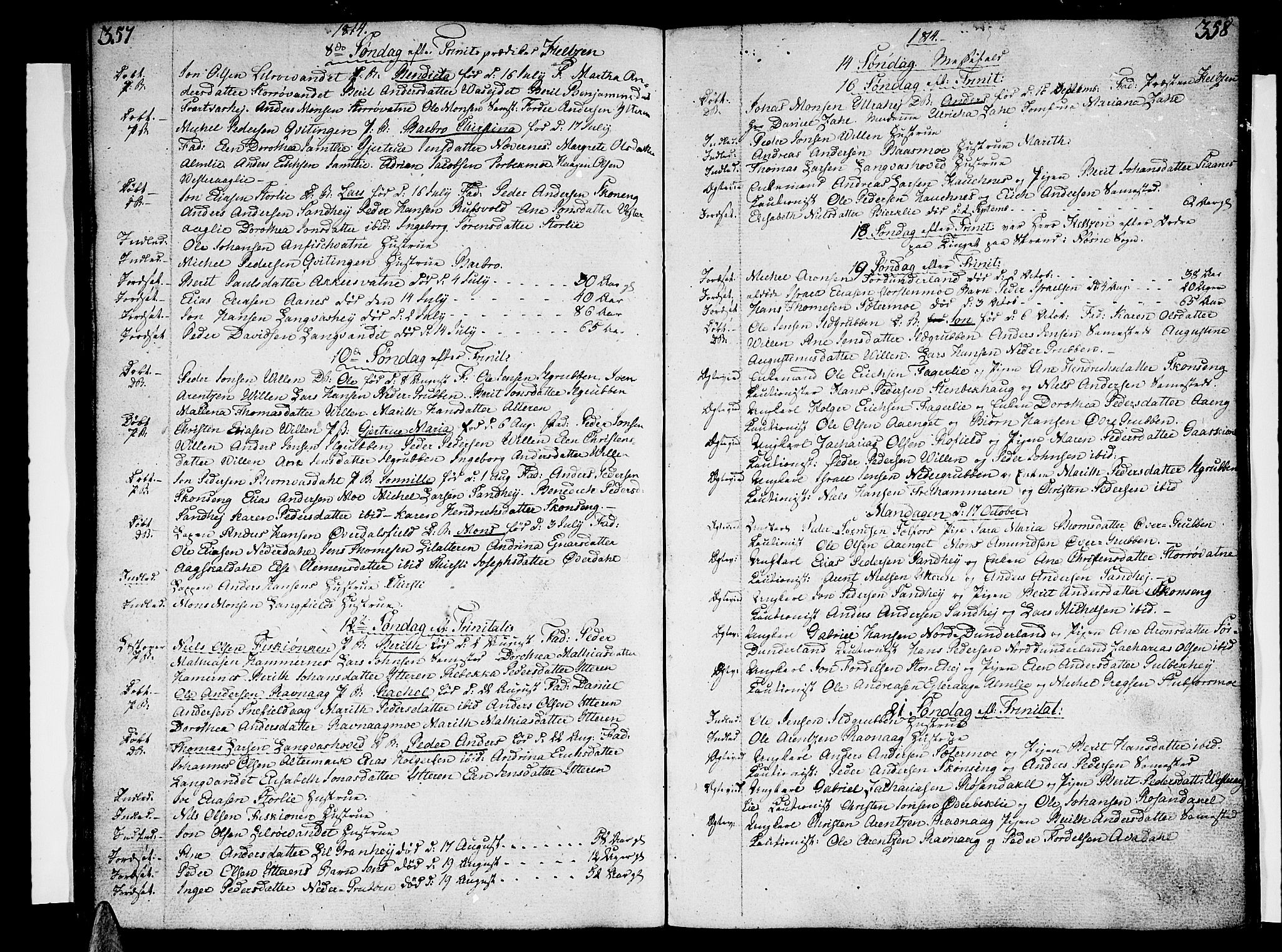 Ministerialprotokoller, klokkerbøker og fødselsregistre - Nordland, SAT/A-1459/825/L0351: Parish register (official) no. 825A06 /2, 1807-1819, p. 357-358