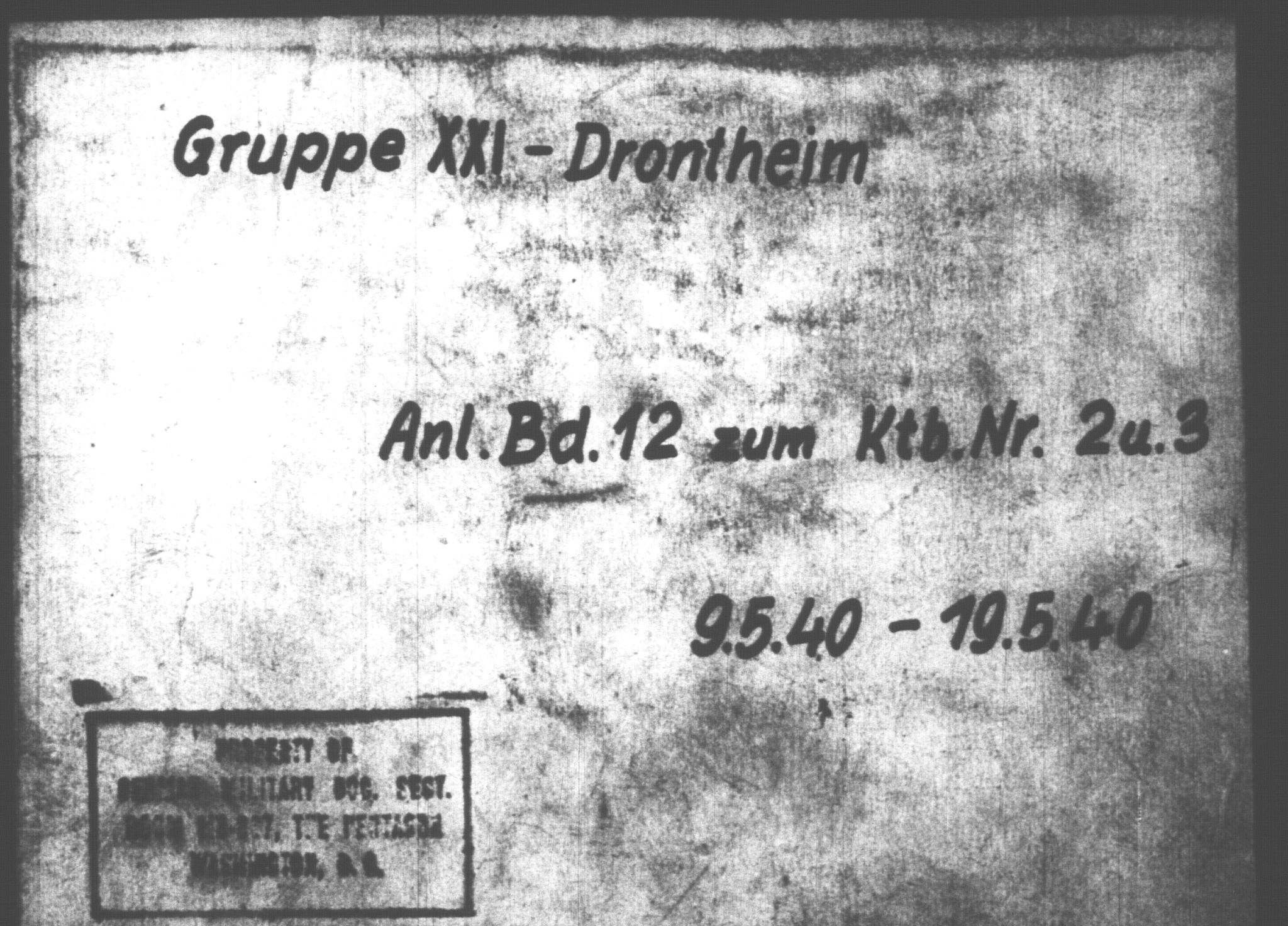 Documents Section, RA/RAFA-2200/V/L0079: Amerikansk mikrofilm "Captured German Documents".
Box No. 718.  FKA jnr. 601/1954., 1940, p. 601
