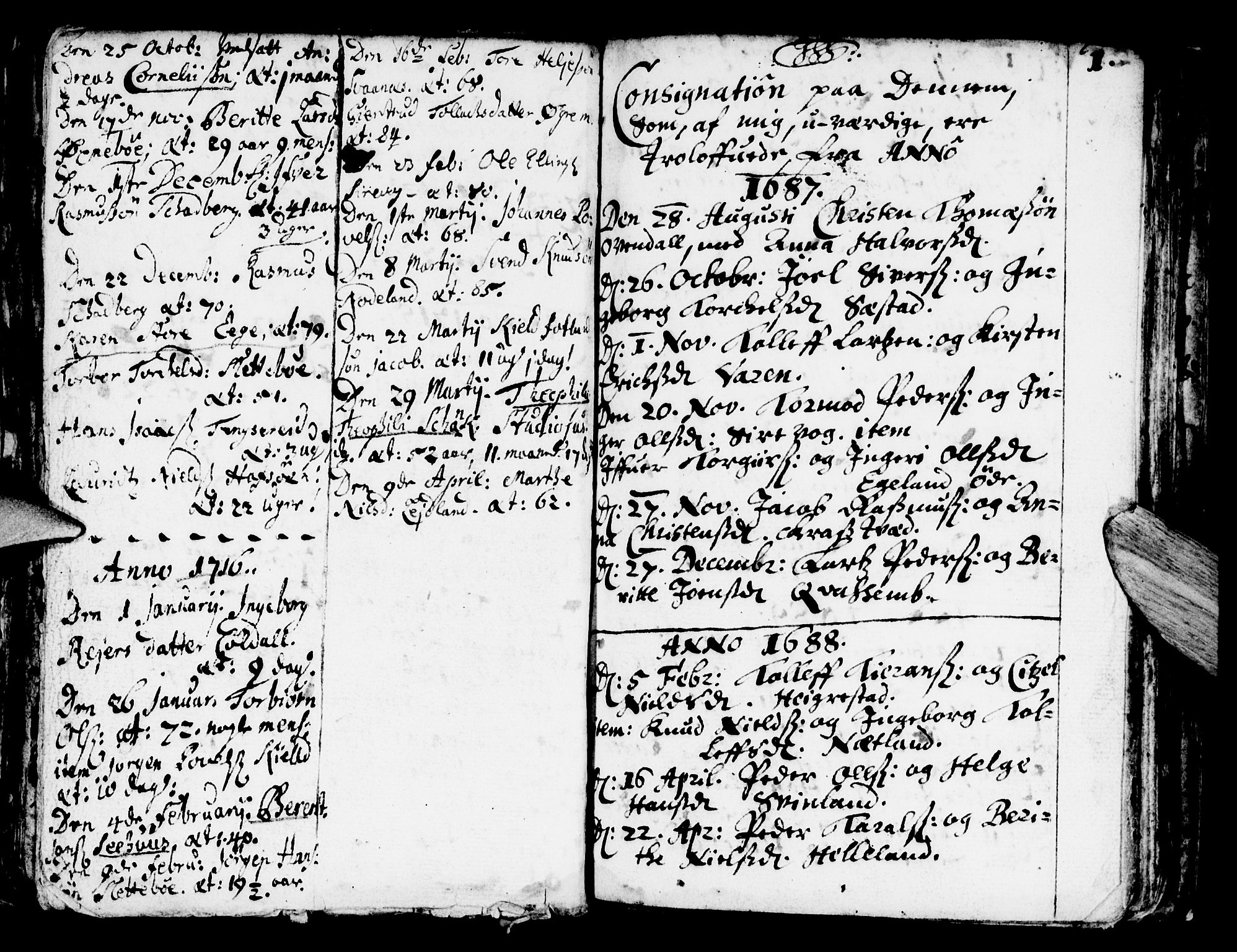 Eigersund sokneprestkontor, SAST/A-101807/S08/L0001: Parish register (official) no. A 1, 1664-1717, p. 1