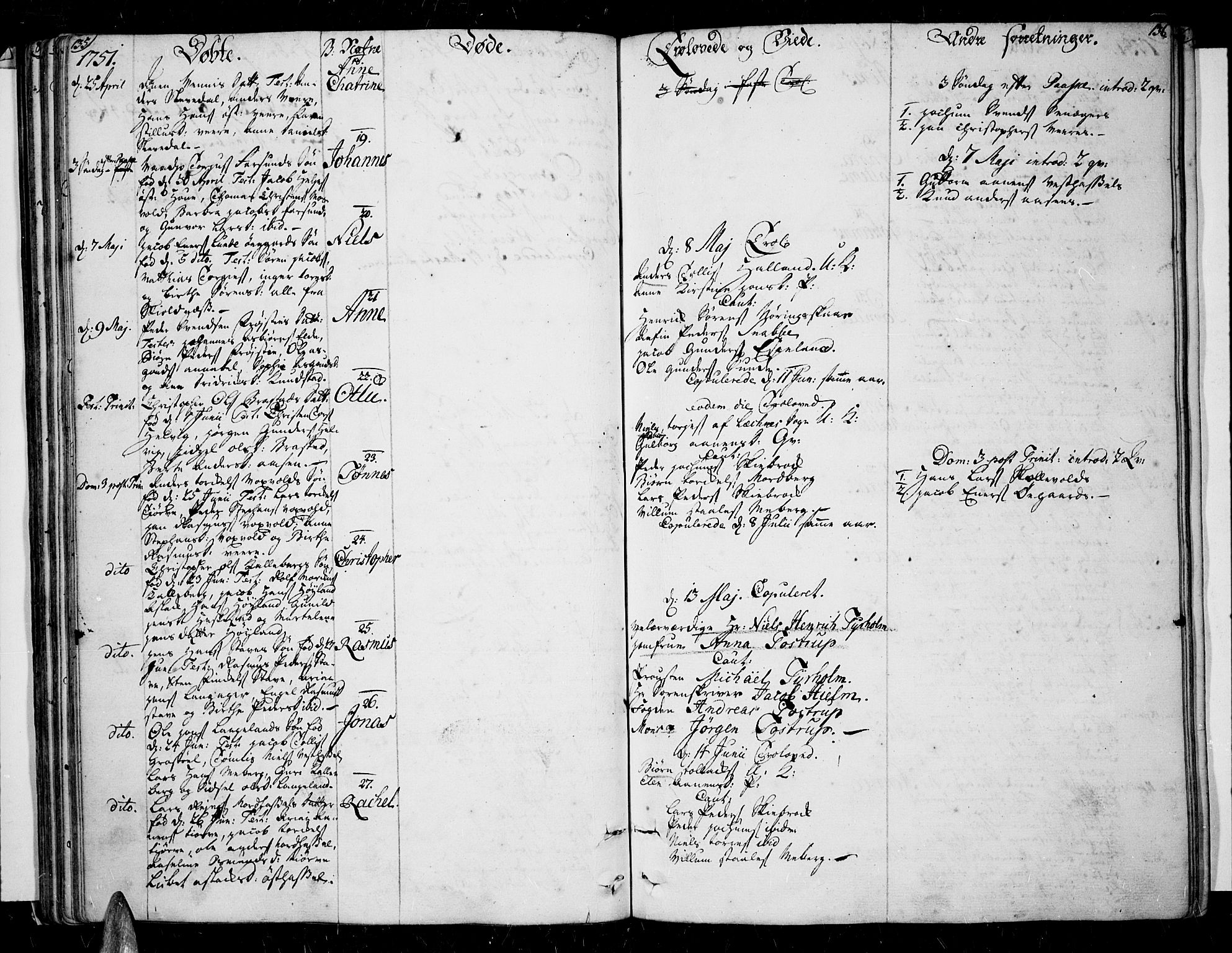 Lista sokneprestkontor, AV/SAK-1111-0027/F/Fa/L0003: Parish register (official) no. A 3 /1, 1743-1767, p. 135-136