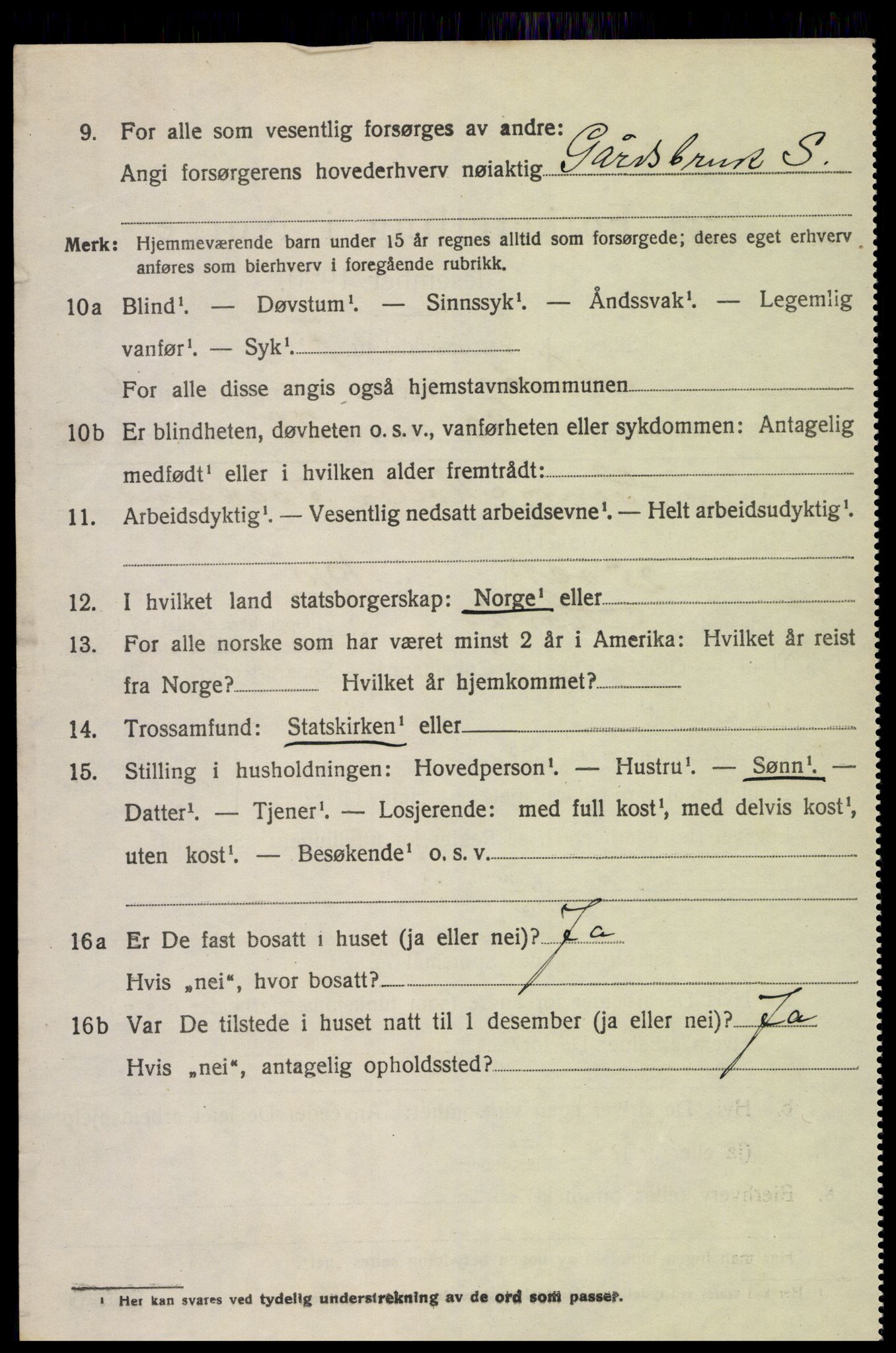 SAK, 1920 census for Høvåg, 1920, p. 3817