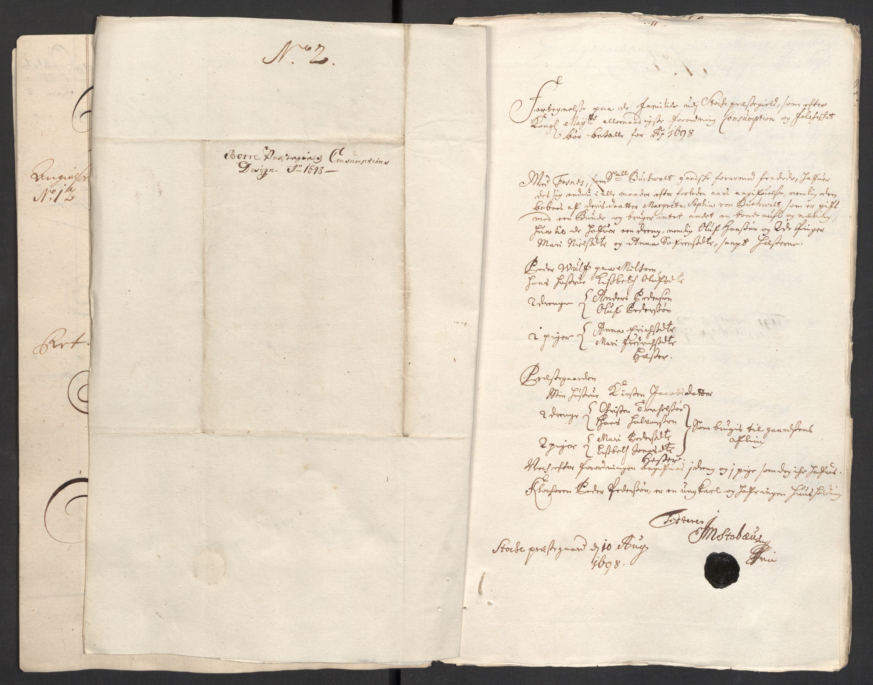 Rentekammeret inntil 1814, Reviderte regnskaper, Fogderegnskap, RA/EA-4092/R32/L1868: Fogderegnskap Jarlsberg grevskap, 1697-1699, p. 153