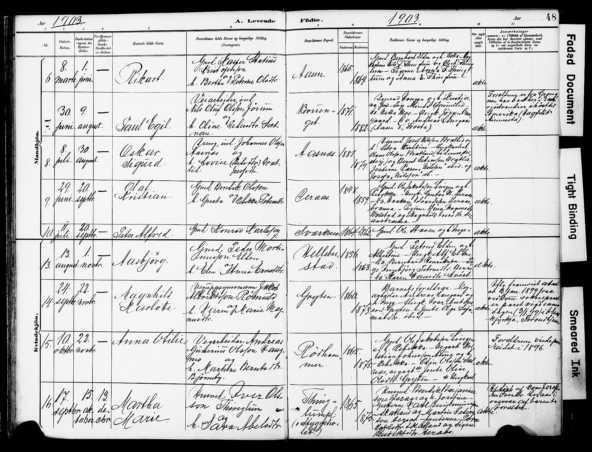 Ministerialprotokoller, klokkerbøker og fødselsregistre - Nord-Trøndelag, AV/SAT-A-1458/742/L0409: Parish register (official) no. 742A02, 1891-1905, p. 48