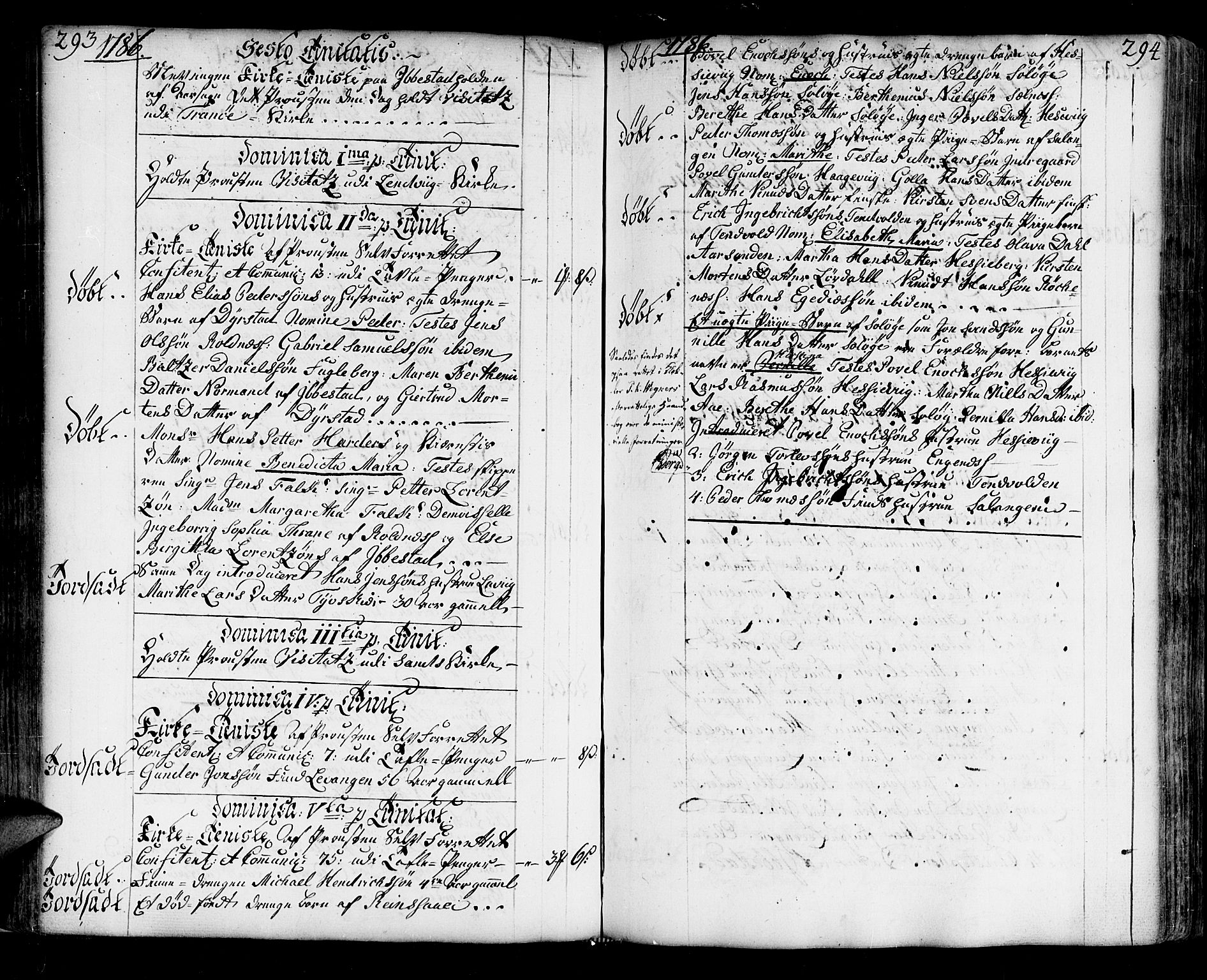 Ibestad sokneprestembete, SATØ/S-0077/H/Ha/Haa/L0003kirke: Parish register (official) no. 3, 1776-1801, p. 293-294