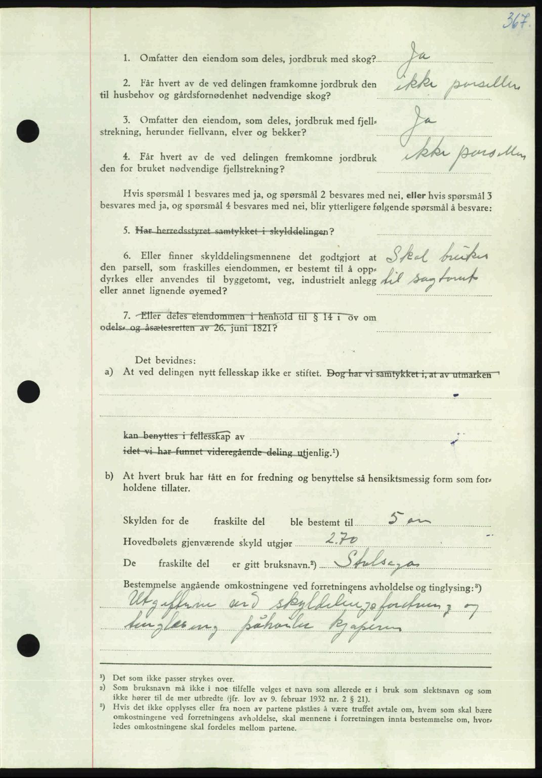 Nordmøre sorenskriveri, AV/SAT-A-4132/1/2/2Ca: Mortgage book no. A106, 1947-1947, Diary no: : 2315/1947