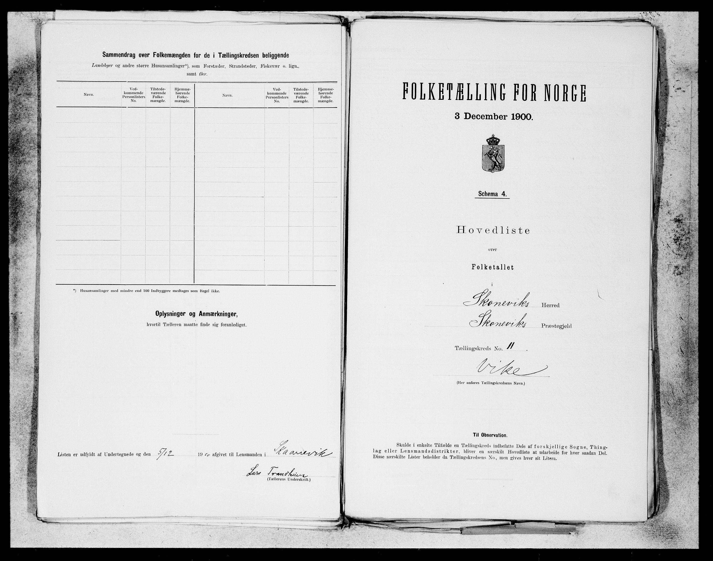 SAB, 1900 census for Skånevik, 1900, p. 21