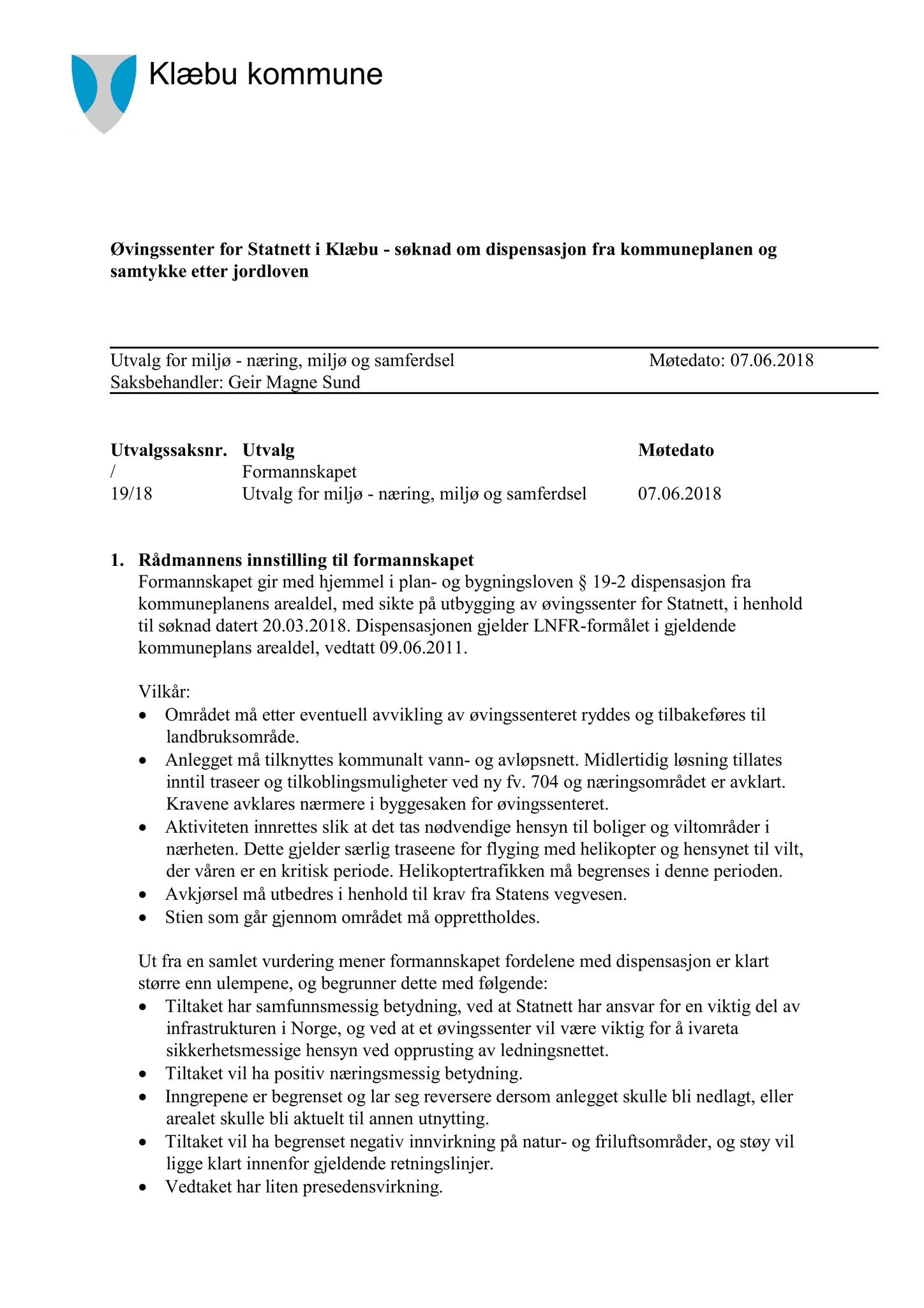 Klæbu Kommune, TRKO/KK/06-UM/L005: Utvalg for miljø - Møtedokumenter 2018, 2018, p. 612