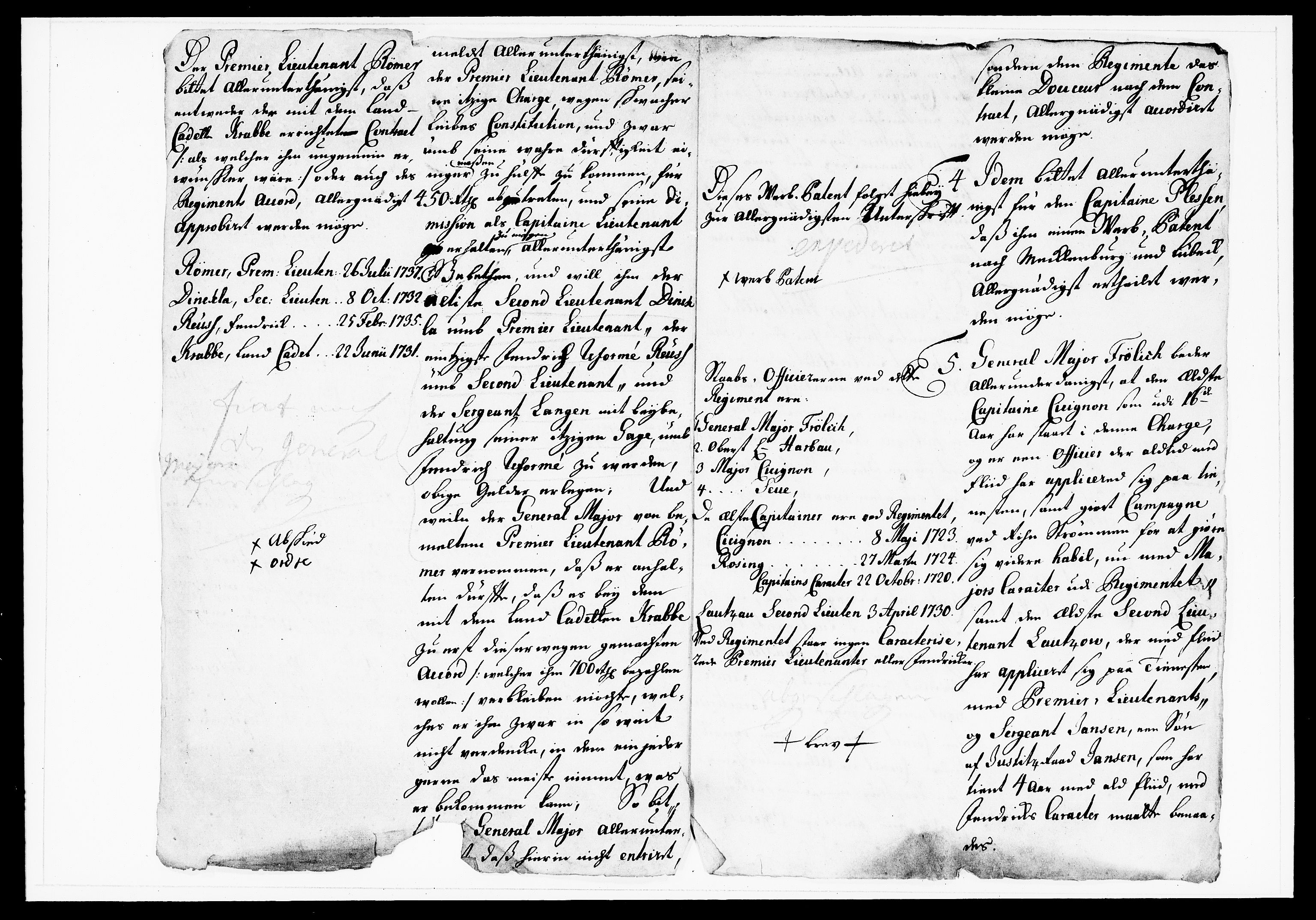 Krigskollegiet, Krigskancelliet, DRA/A-0006/-/1143-1150: Refererede sager, 1738, p. 214