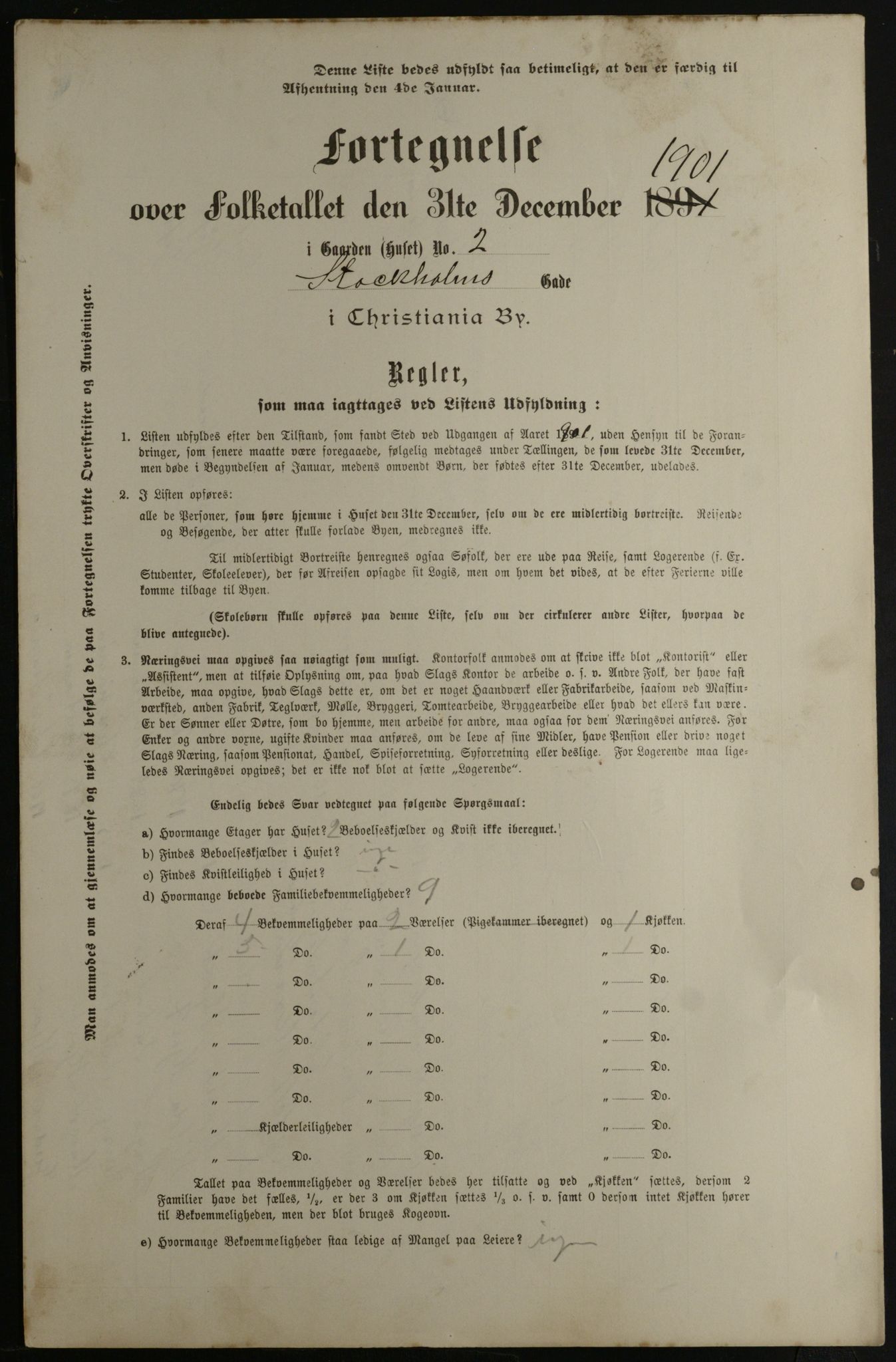 OBA, Municipal Census 1901 for Kristiania, 1901, p. 15682