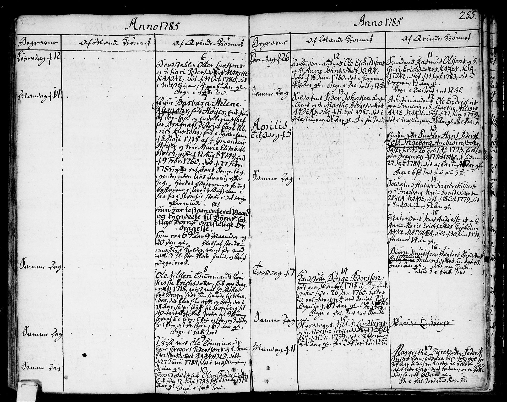 Strømsø kirkebøker, AV/SAKO-A-246/F/Fa/L0009: Parish register (official) no. I 9, 1752-1791, p. 255