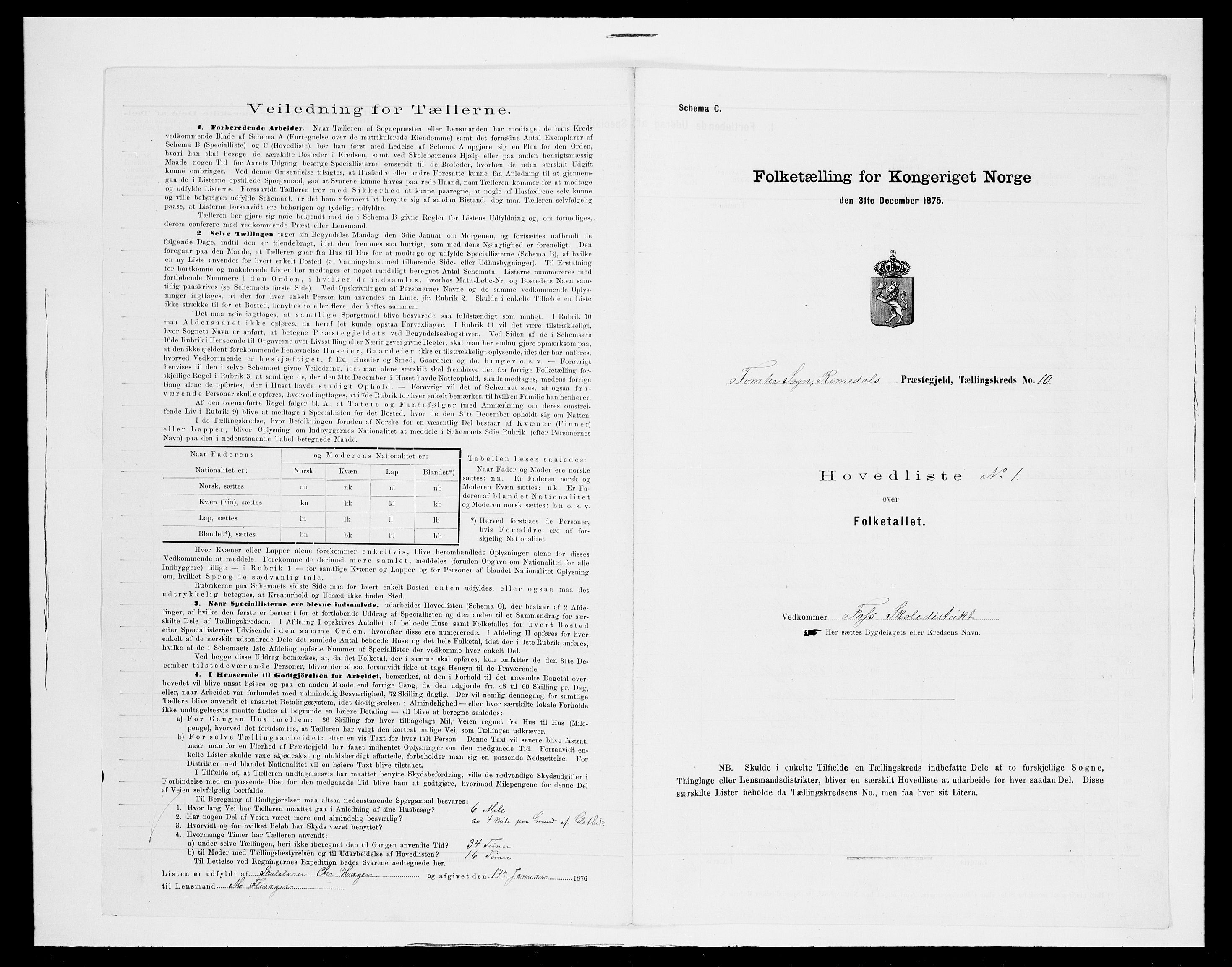 SAH, 1875 census for 0416P Romedal, 1875, p. 49