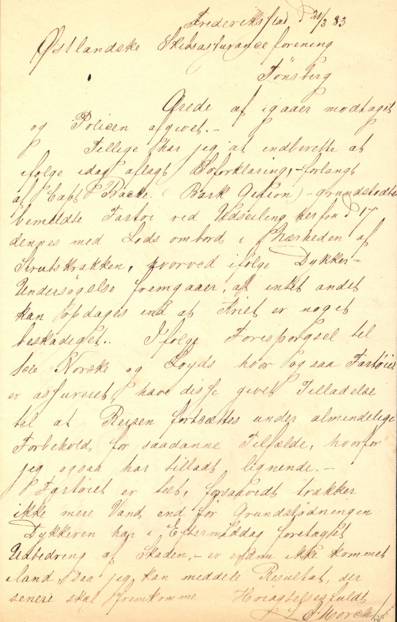 Pa 63 - Østlandske skibsassuranceforening, VEMU/A-1079/G/Ga/L0016/0001: Havaridokumenter / Flora, Glarus, Gefion, Adelphia, Gibraltar, 1883, p. 6