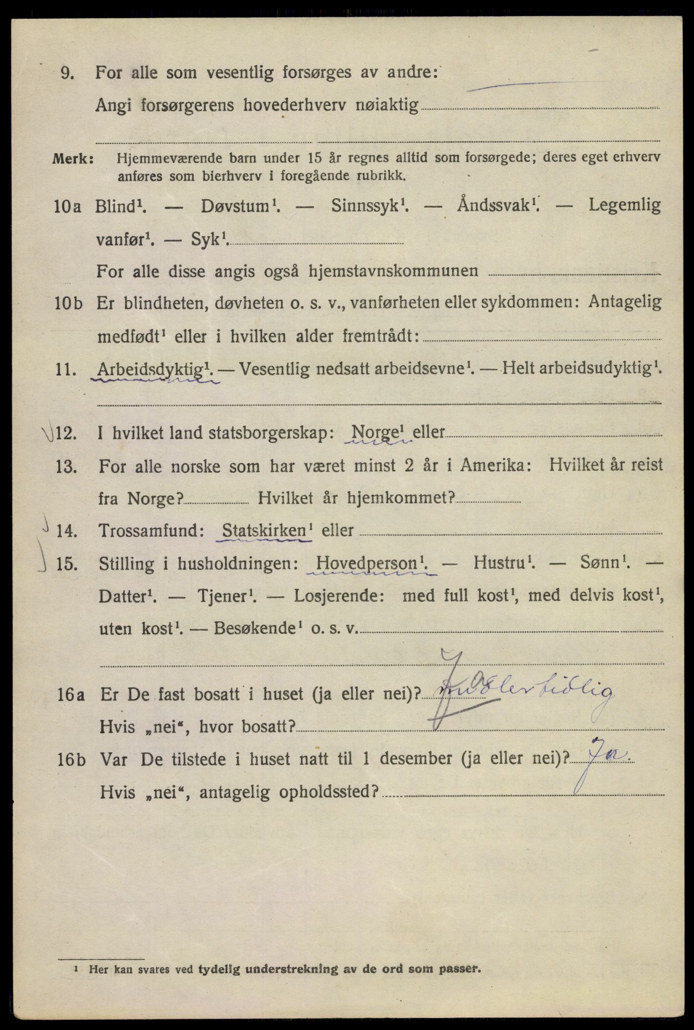 SAO, 1920 census for Kristiania, 1920, p. 271110