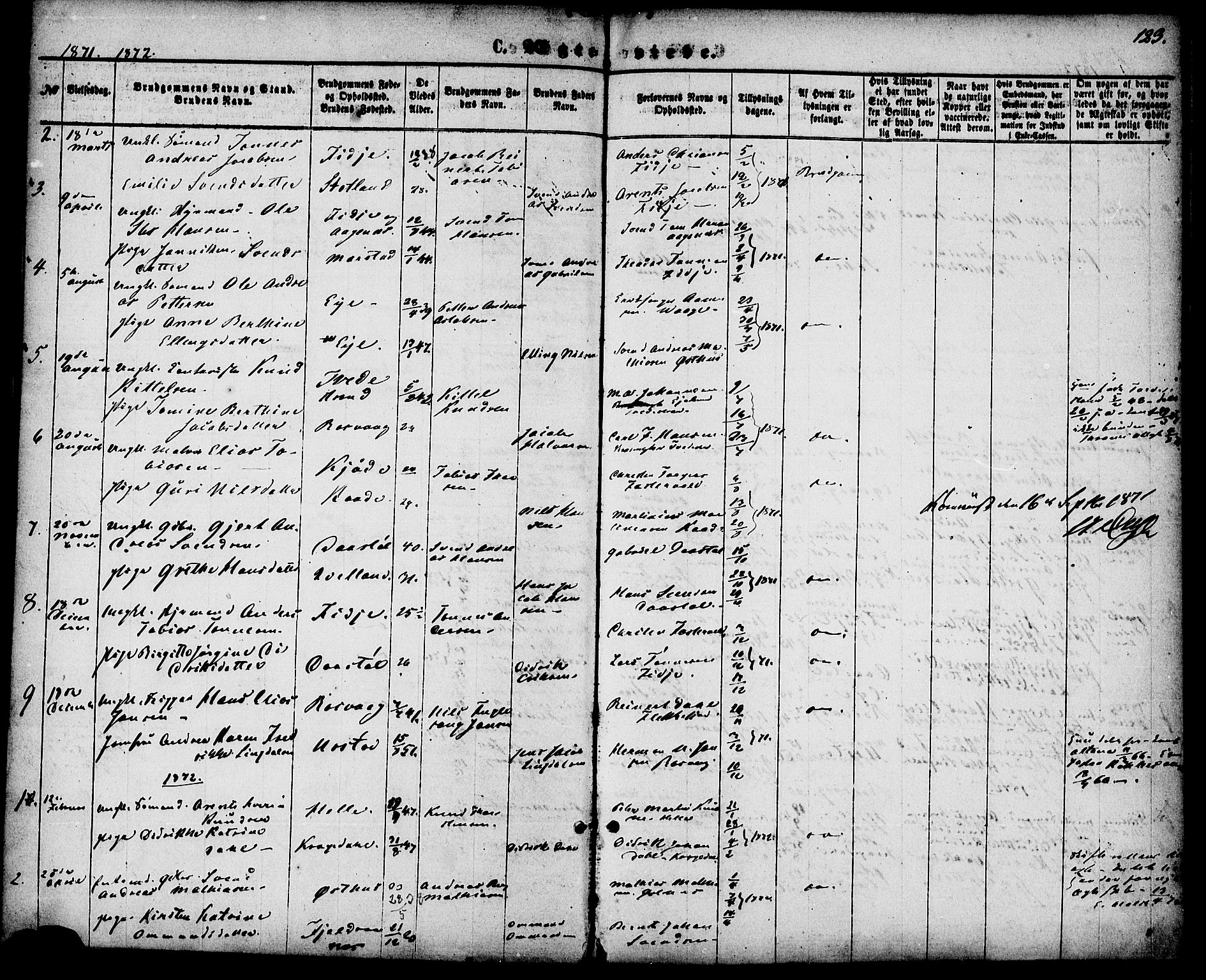 Flekkefjord sokneprestkontor, AV/SAK-1111-0012/F/Fa/Fab/L0005: Parish register (official) no. A 5, 1870-1886, p. 123