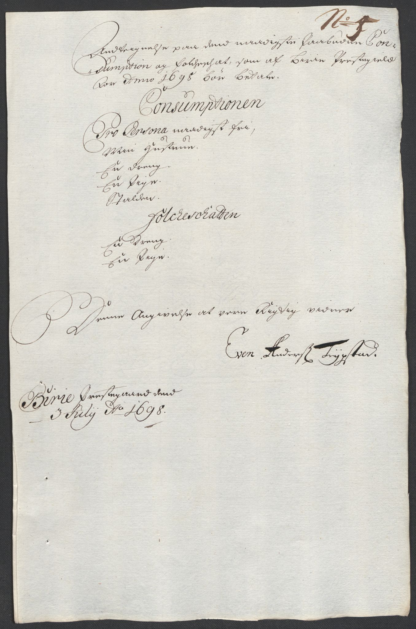 Rentekammeret inntil 1814, Reviderte regnskaper, Fogderegnskap, AV/RA-EA-4092/R18/L1296: Fogderegnskap Hadeland, Toten og Valdres, 1698, p. 172