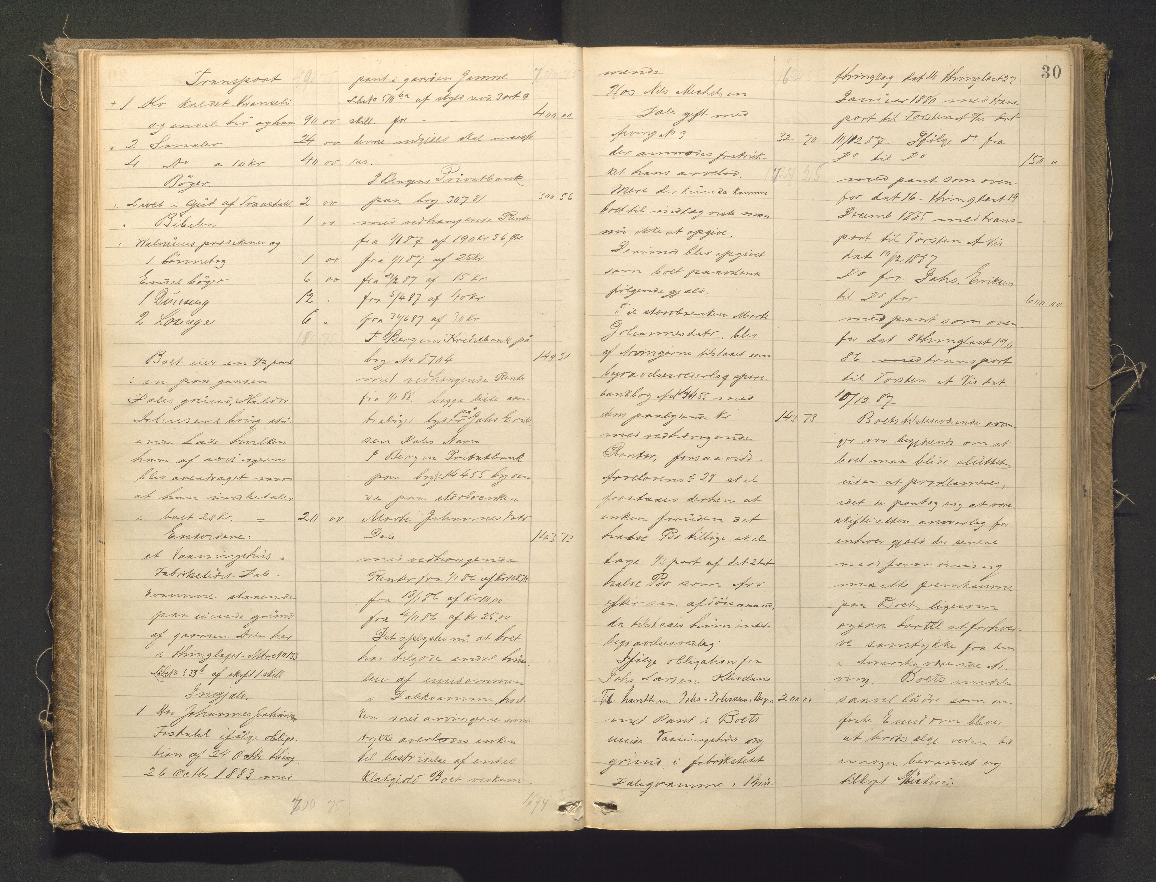 Lensmannen i Bruvik, AV/SAB-A-31301/0006/L0003: Registreringsprotokoll, 1884-1911, p. 29b-30a