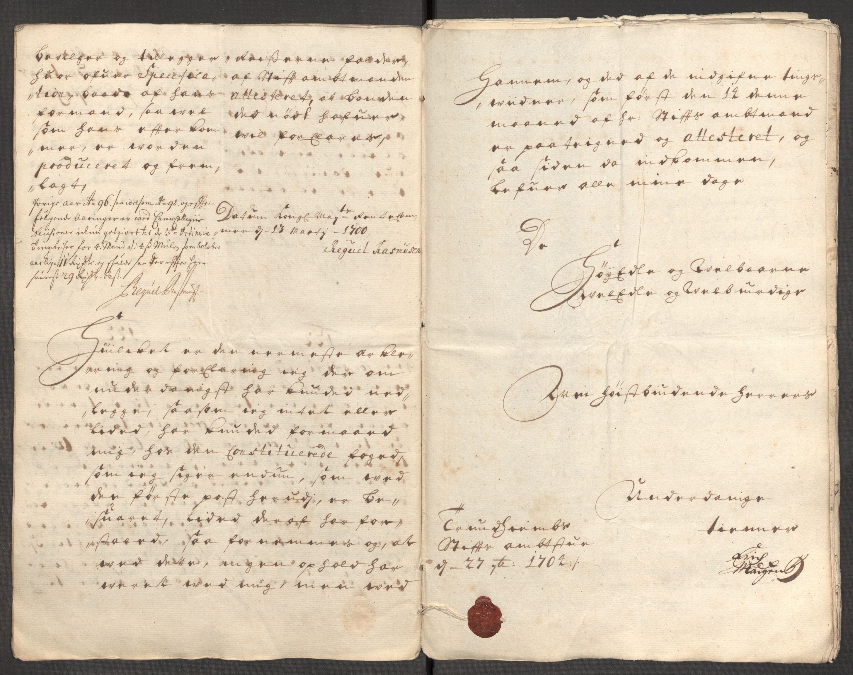 Rentekammeret inntil 1814, Reviderte regnskaper, Fogderegnskap, AV/RA-EA-4092/R64/L4425: Fogderegnskap Namdal, 1696-1698, p. 283