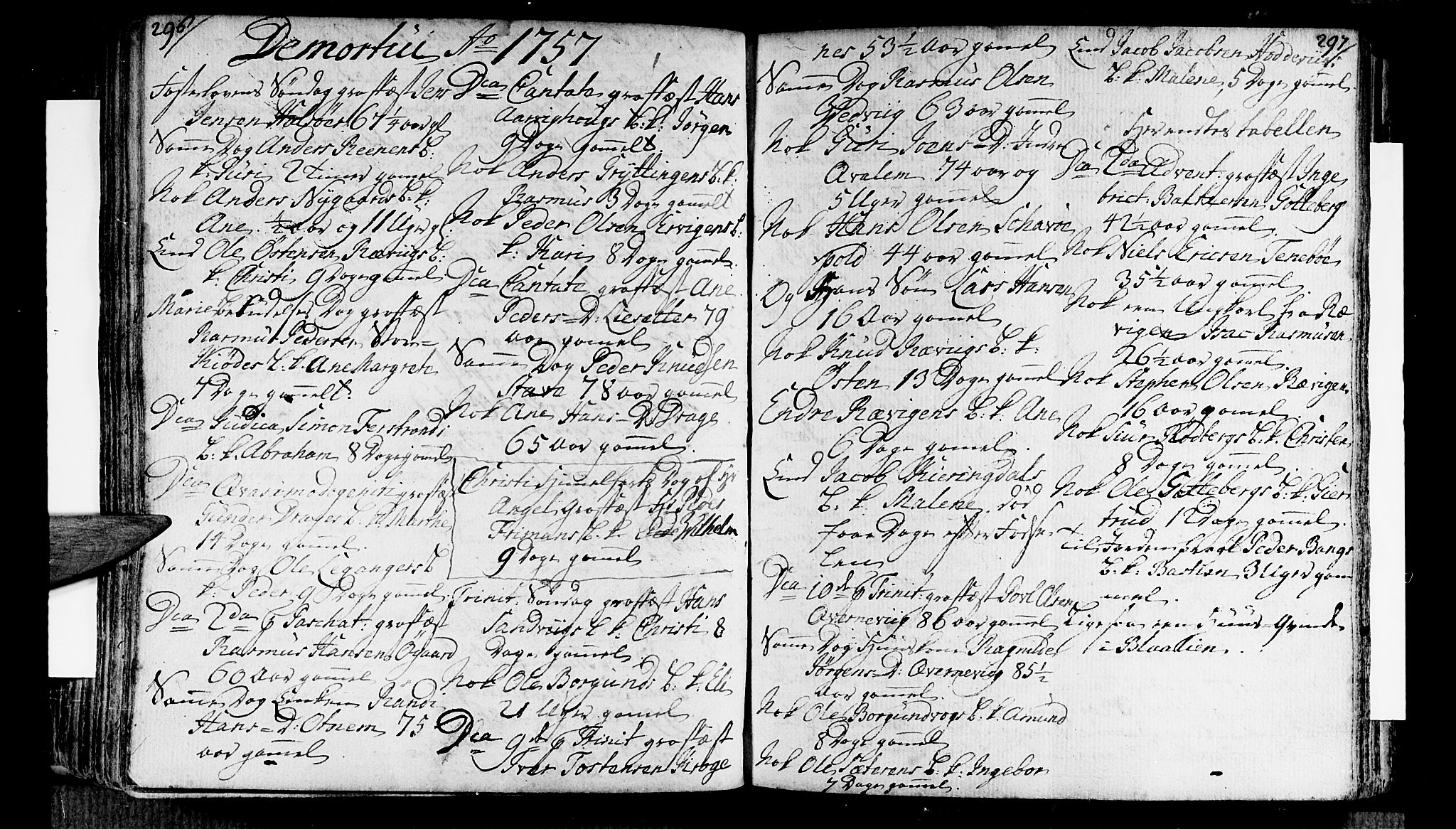 Selje sokneprestembete, AV/SAB-A-99938/H/Ha/Haa/Haaa: Parish register (official) no. A 4, 1743-1759, p. 296-297