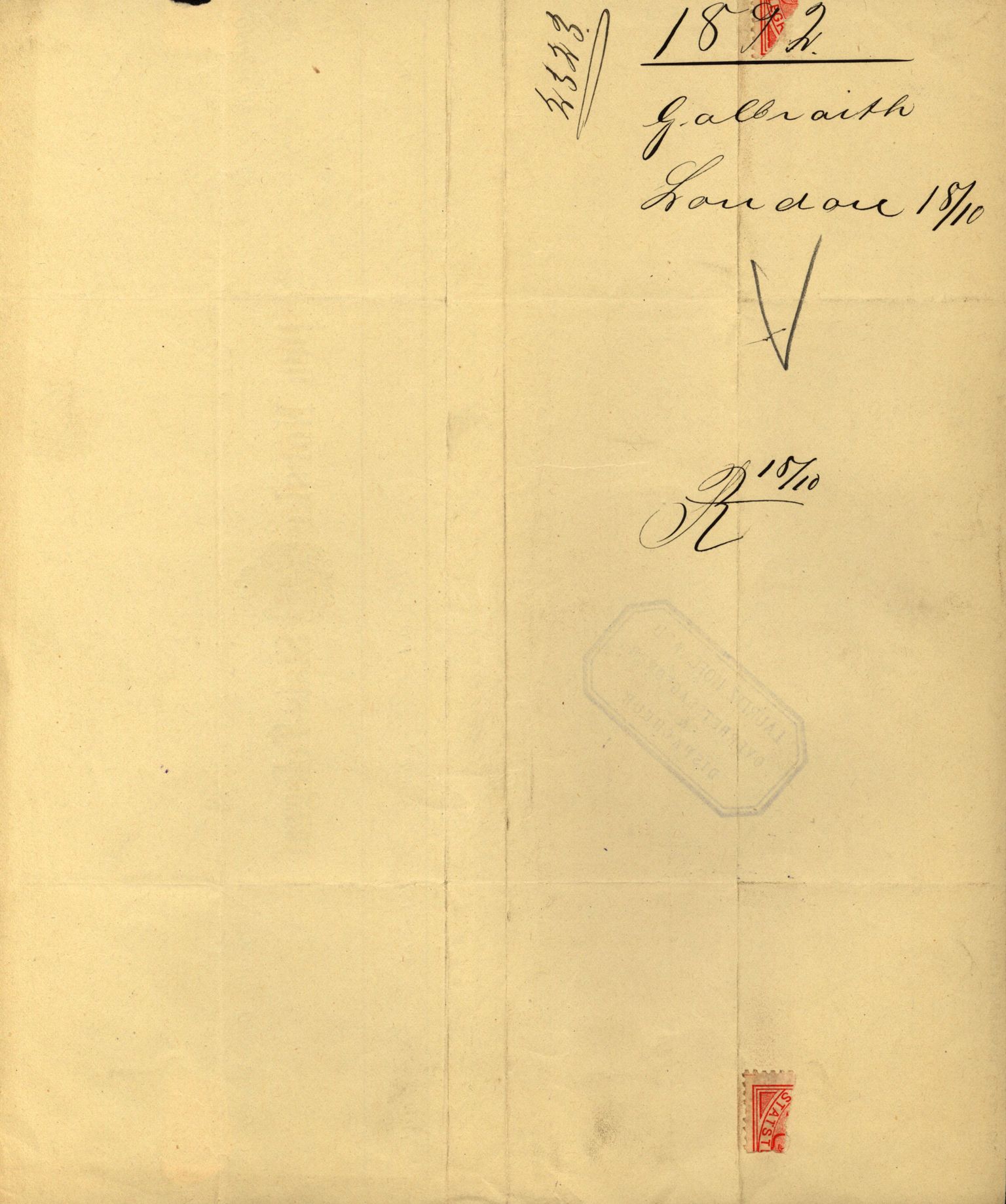 Pa 63 - Østlandske skibsassuranceforening, VEMU/A-1079/G/Ga/L0029/0005: Havaridokumenter / Empress, Else Kathrine, Elida, Vikingstad, Væni, 1892, p. 22
