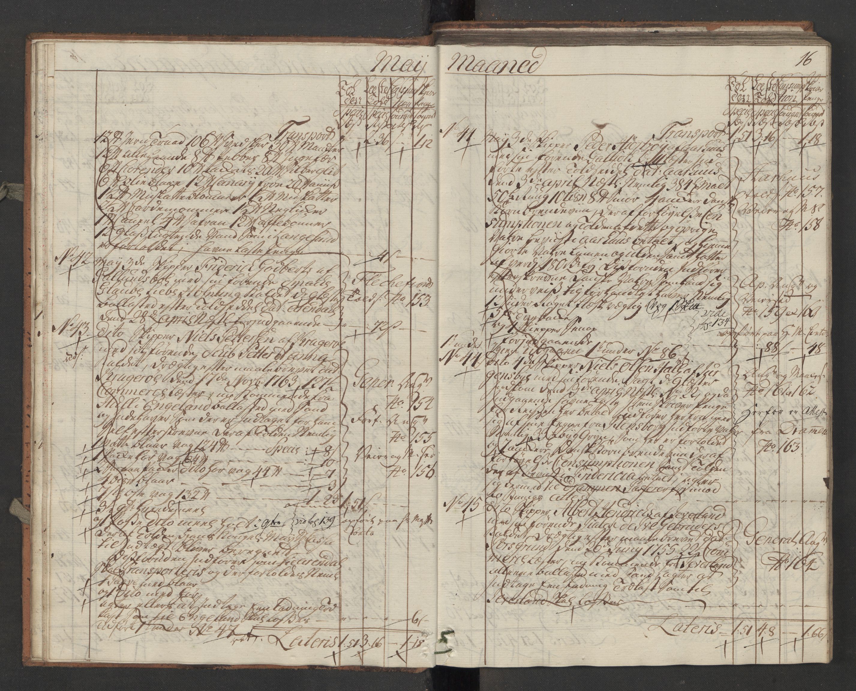 Generaltollkammeret, tollregnskaper, AV/RA-EA-5490/R13/L0036/0001: Tollregnskaper Kragerø / Inngående hovedtollbok, 1764, p. 15b-16a