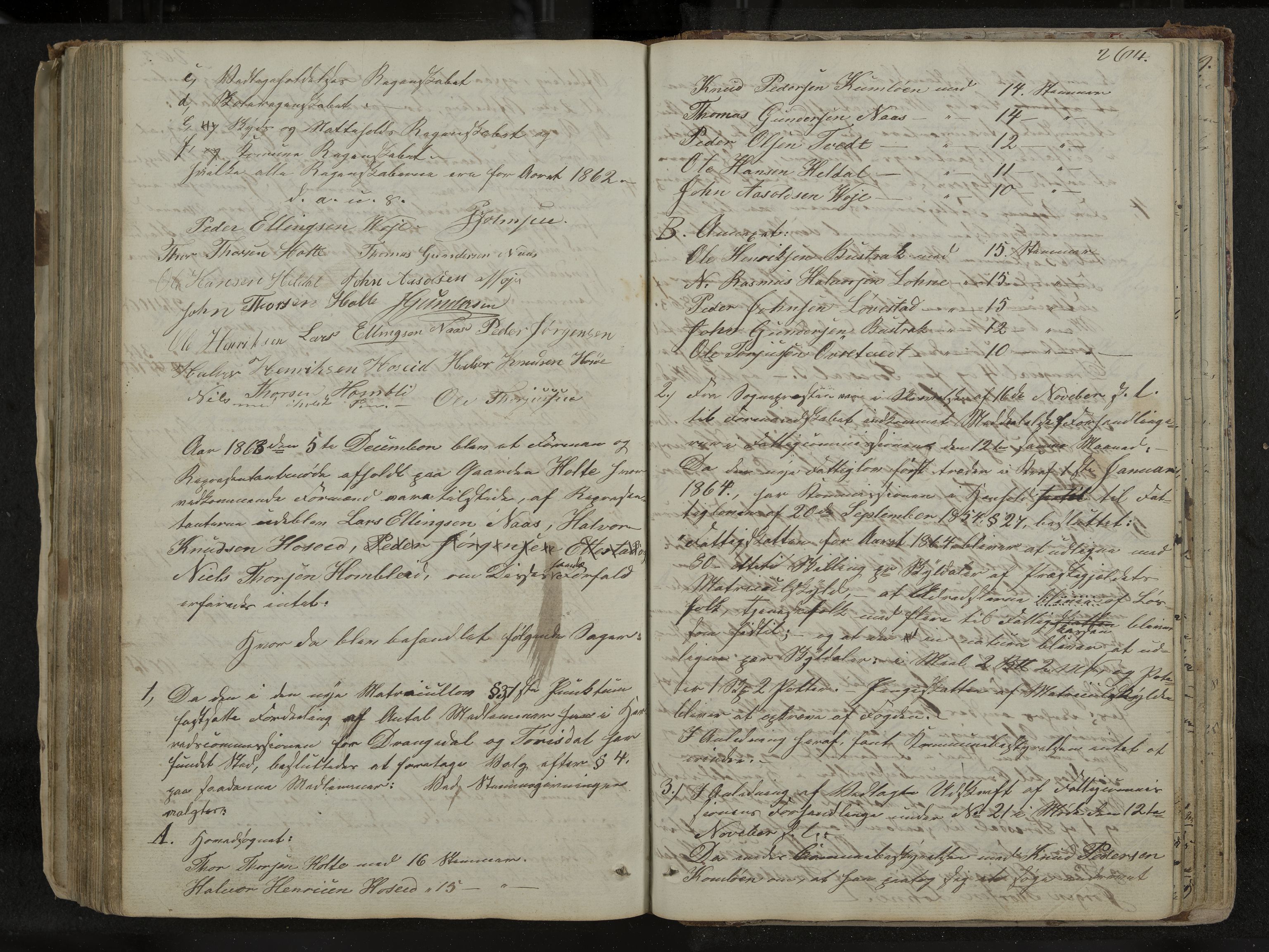 Drangedal formannskap og sentraladministrasjon, IKAK/0817021/A/L0001: Møtebok, 1837-1870, p. 264