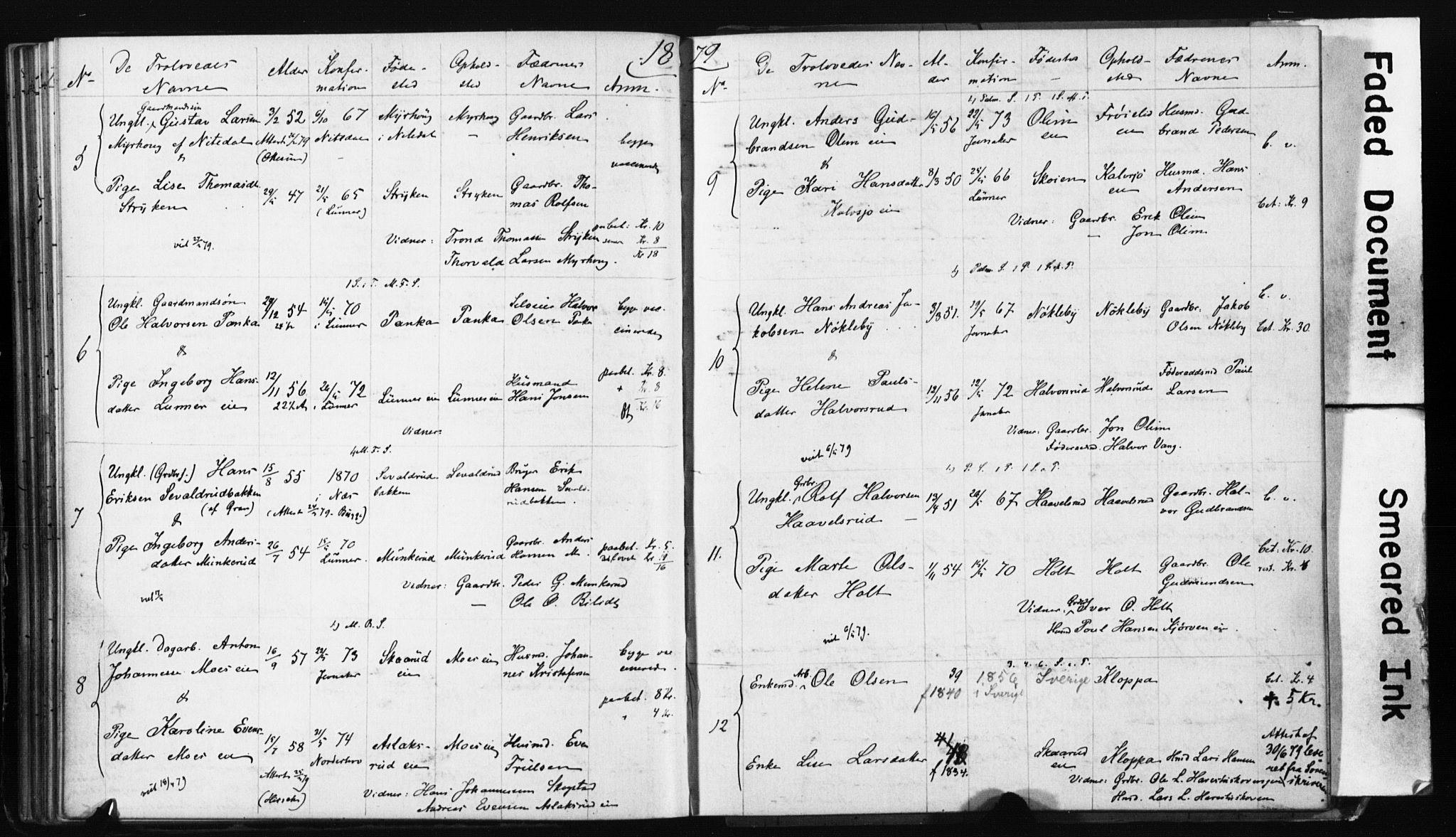 Jevnaker prestekontor, AV/SAH-PREST-116/I/Ie: Banns register no. 2, 1867-1897