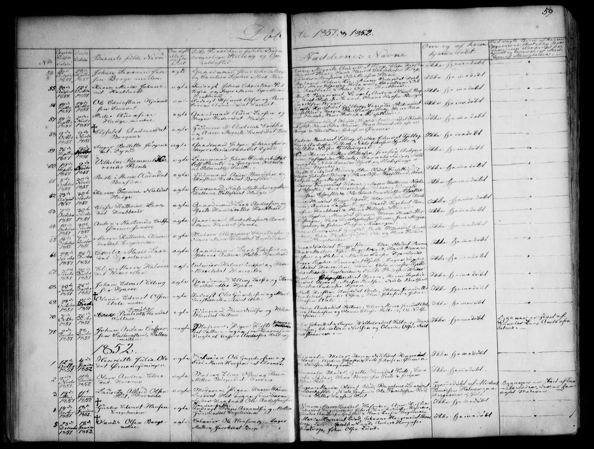 Onsøy prestekontor Kirkebøker, AV/SAO-A-10914/F/Fa/L0003: Parish register (official) no. I 3, 1841-1860, p. 59