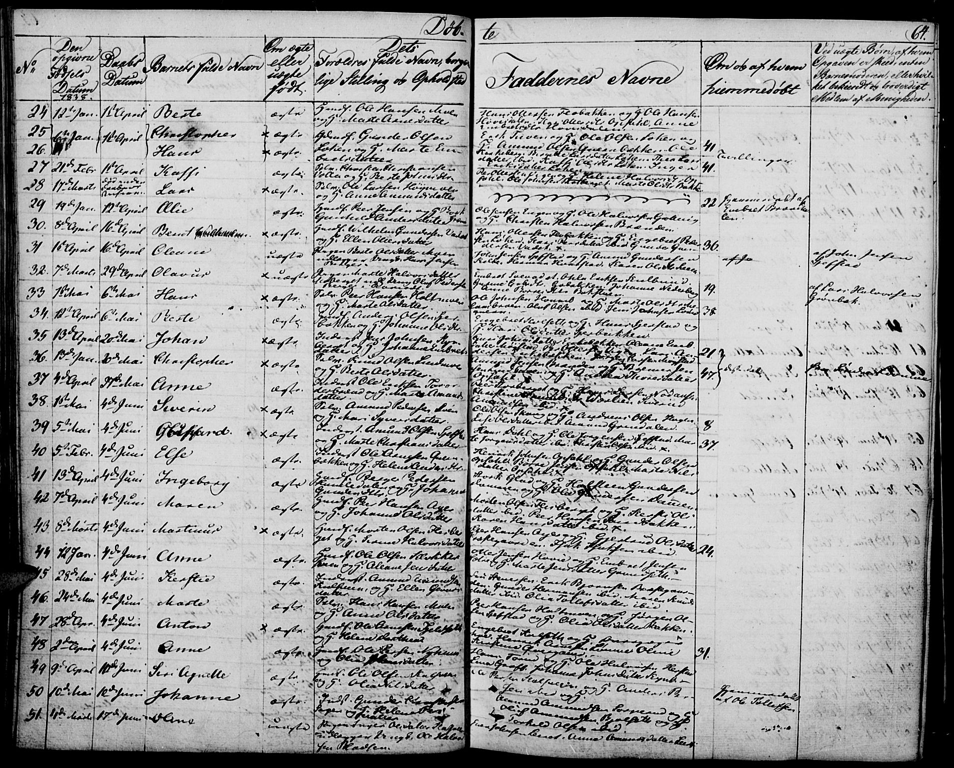 Elverum prestekontor, AV/SAH-PREST-044/H/Ha/Haa/L0008: Parish register (official) no. 8, 1830-1842, p. 64