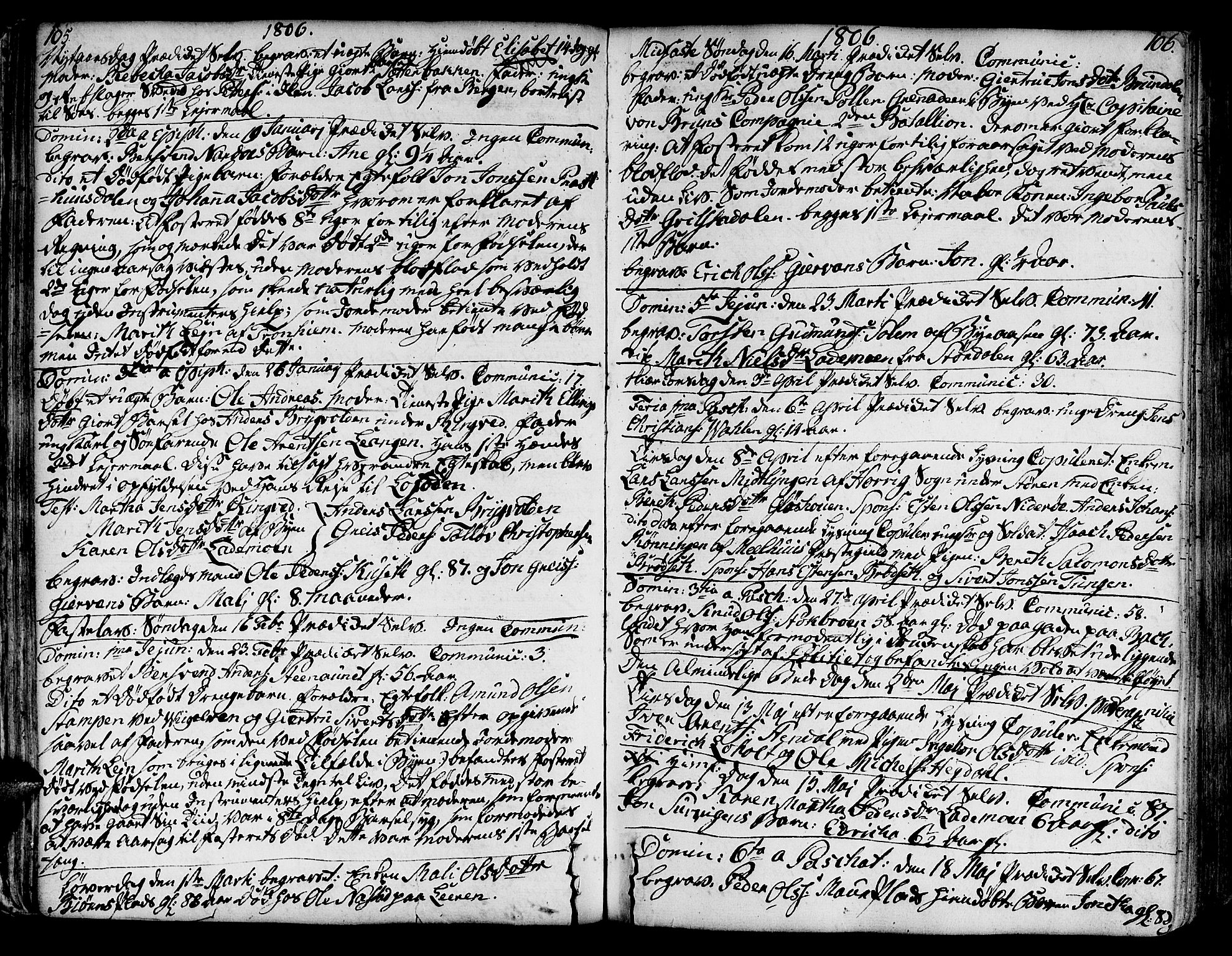 Ministerialprotokoller, klokkerbøker og fødselsregistre - Sør-Trøndelag, SAT/A-1456/606/L0280: Parish register (official) no. 606A02 /1, 1781-1817, p. 105-106