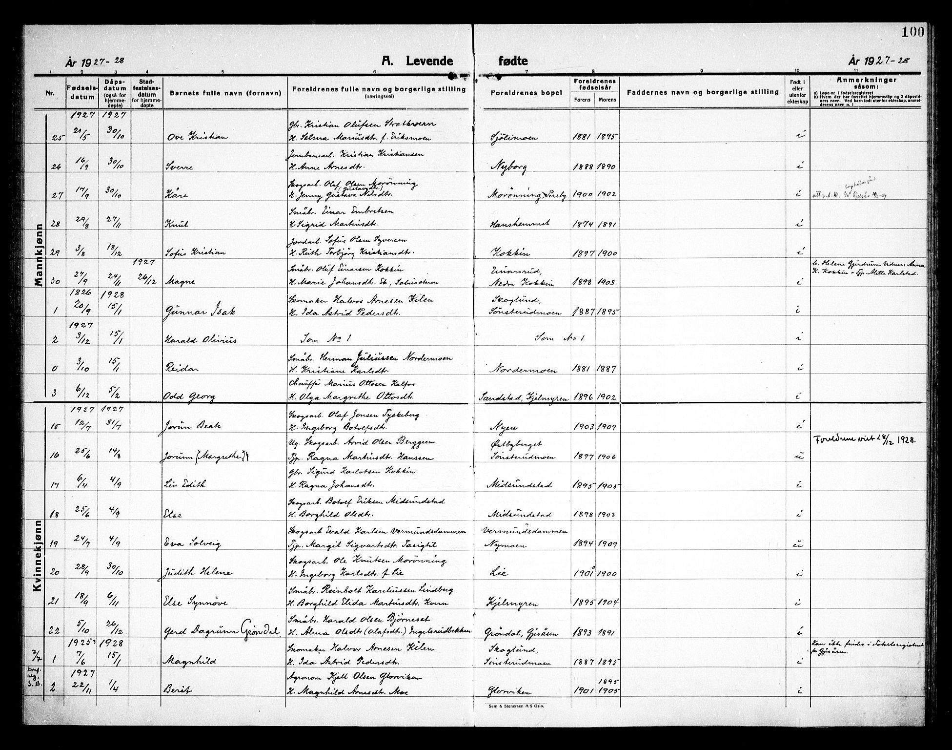 Åsnes prestekontor, AV/SAH-PREST-042/H/Ha/Haa/L0000D: Parish register (official) no. 0B, 1890-1929, p. 100