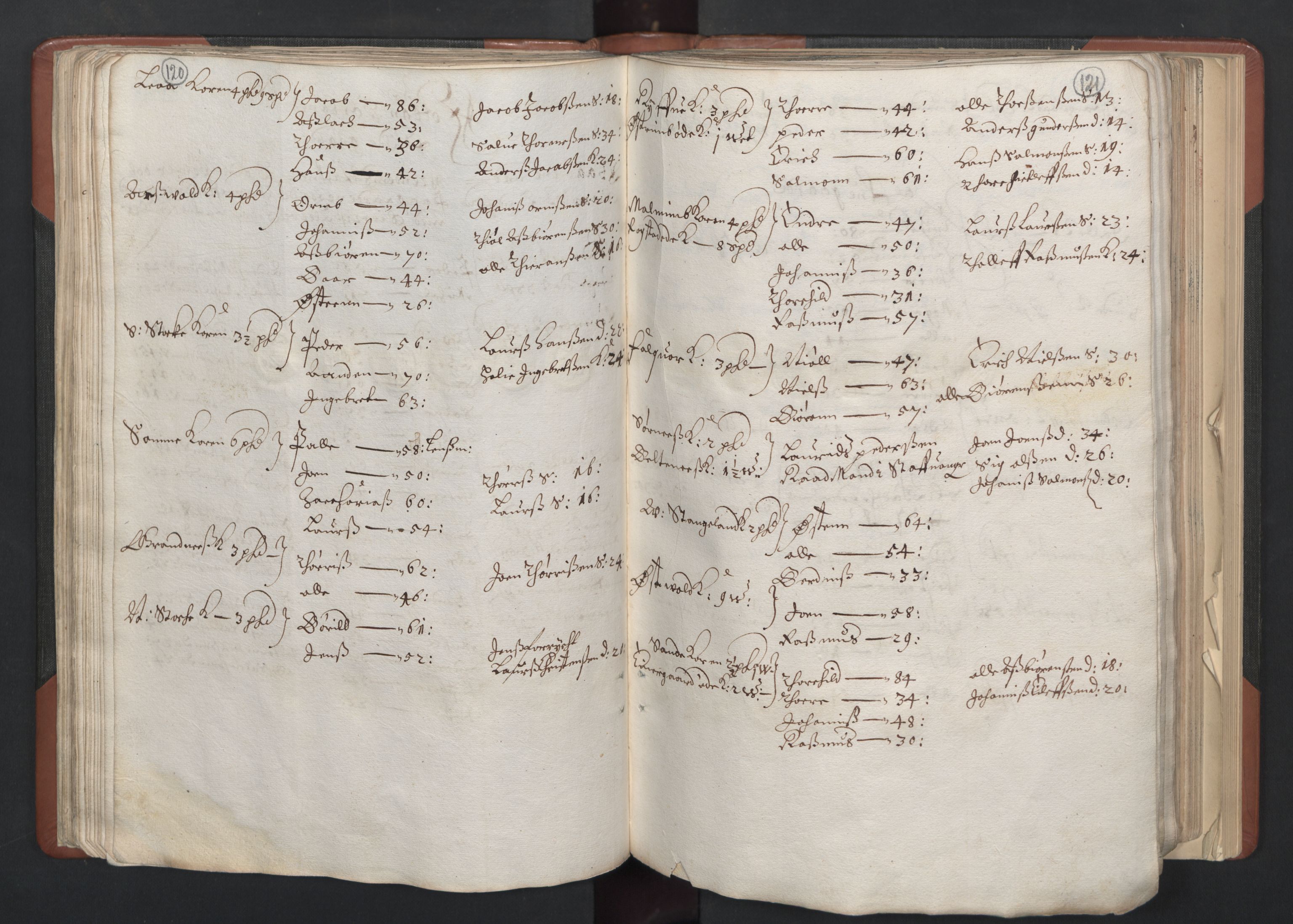 RA, Bailiff's Census 1664-1666, no. 11: Jæren and Dalane fogderi, 1664, p. 120-121