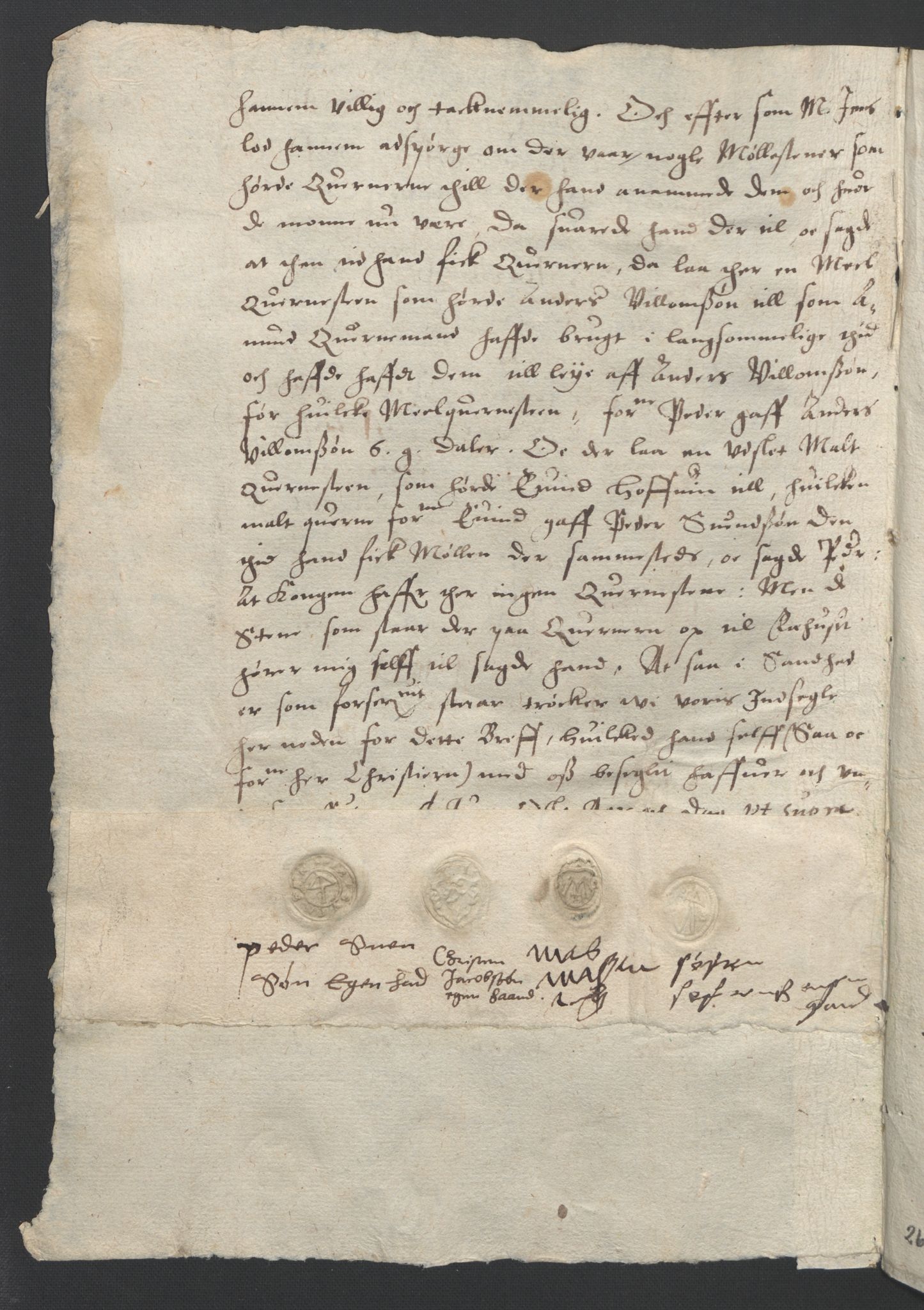 Oslo stiftsdireksjon, SAO/A-11085/G/Gb/L0001: Bispestolens dokumenter, 1584-1612, p. 104