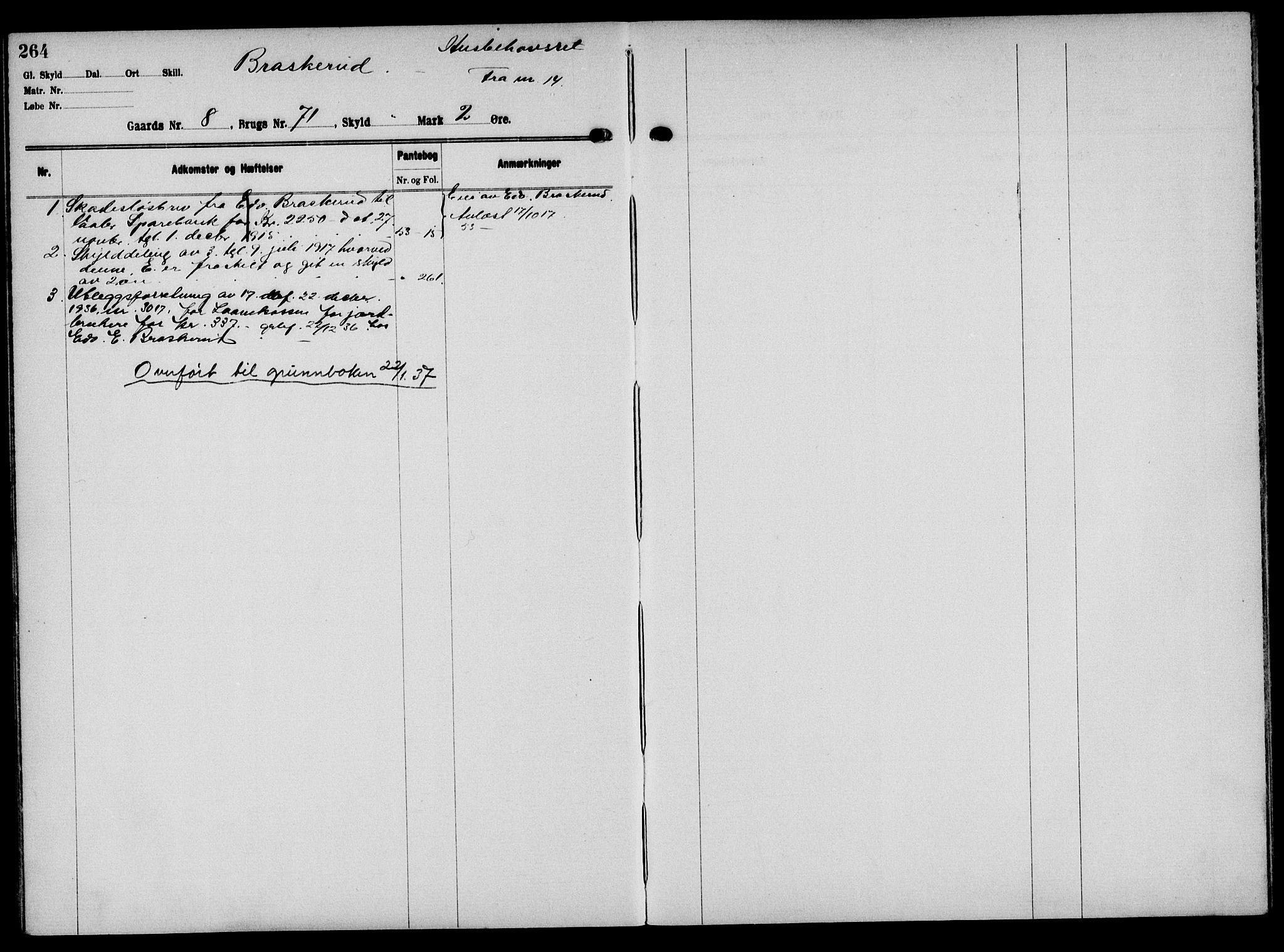 Solør tingrett, AV/SAH-TING-008/H/Ha/Hak/L0001: Mortgage register no. I, 1900-1935, p. 264