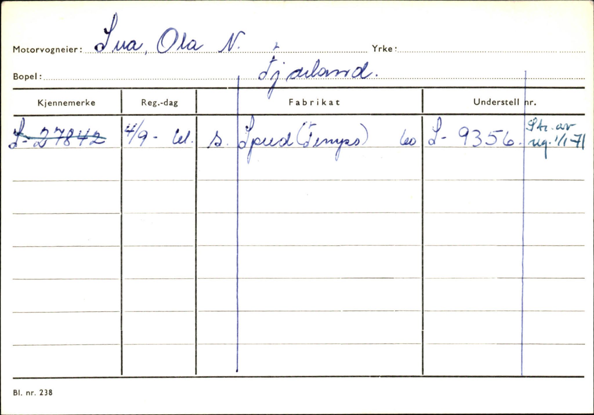 Statens vegvesen, Sogn og Fjordane vegkontor, SAB/A-5301/4/F/L0132: Eigarregister Askvoll A-Å. Balestrand A-Å, 1945-1975, p. 2362