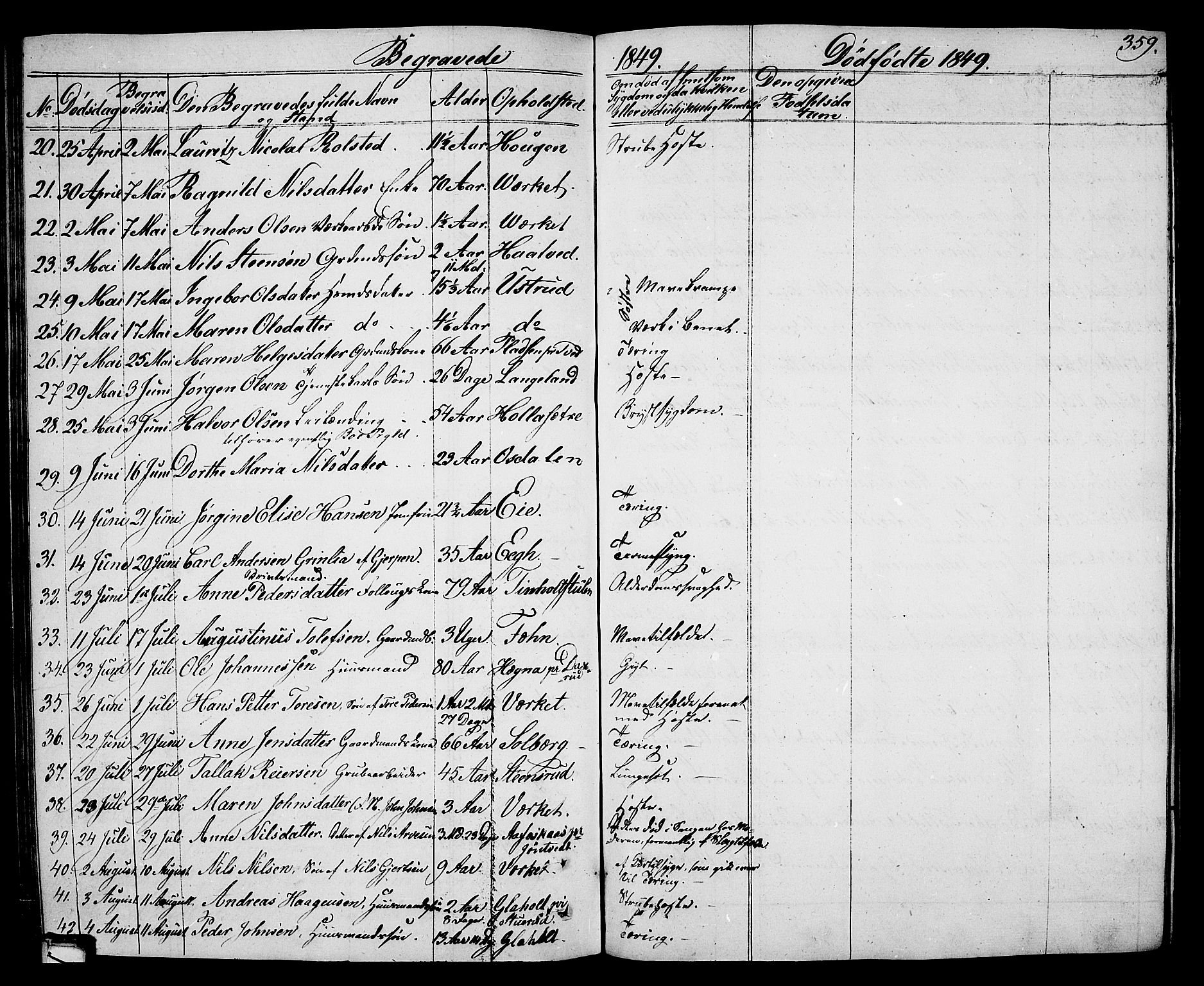 Holla kirkebøker, SAKO/A-272/G/Ga/L0003: Parish register (copy) no. I 3, 1849-1866, p. 359