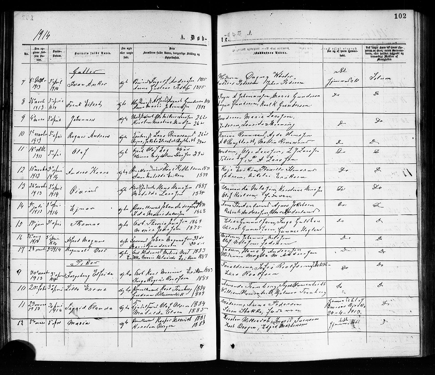 Porsgrunn kirkebøker , SAKO/A-104/G/Ga/L0003: Parish register (copy) no. I 3, 1877-1915, p. 102