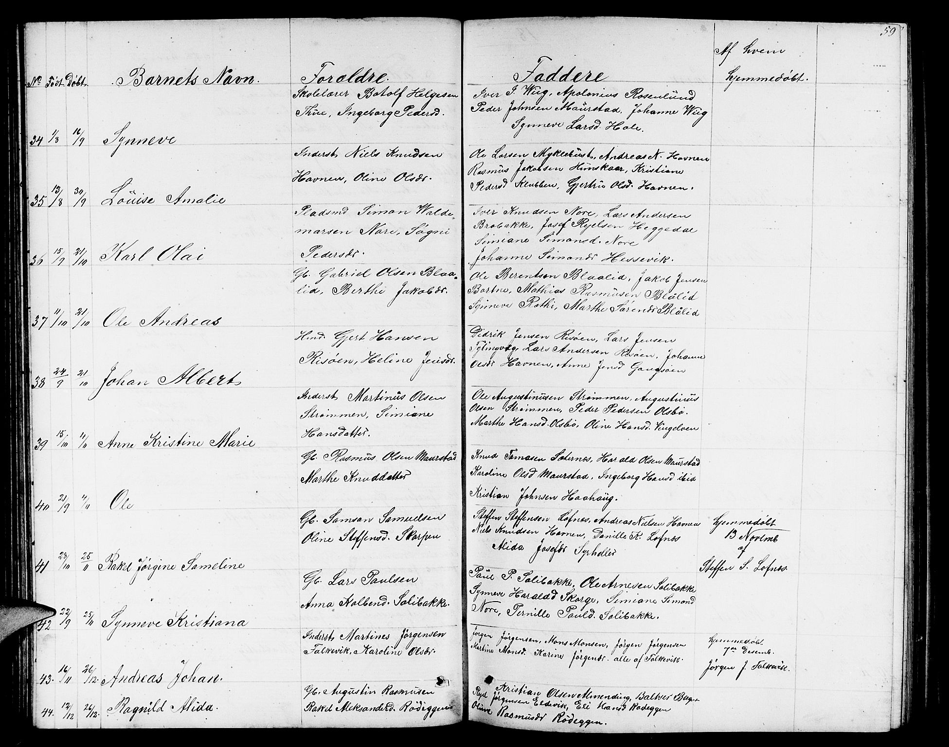 Davik sokneprestembete, SAB/A-79701/H/Hab/Habc/L0001: Parish register (copy) no. C 1, 1866-1888, p. 59