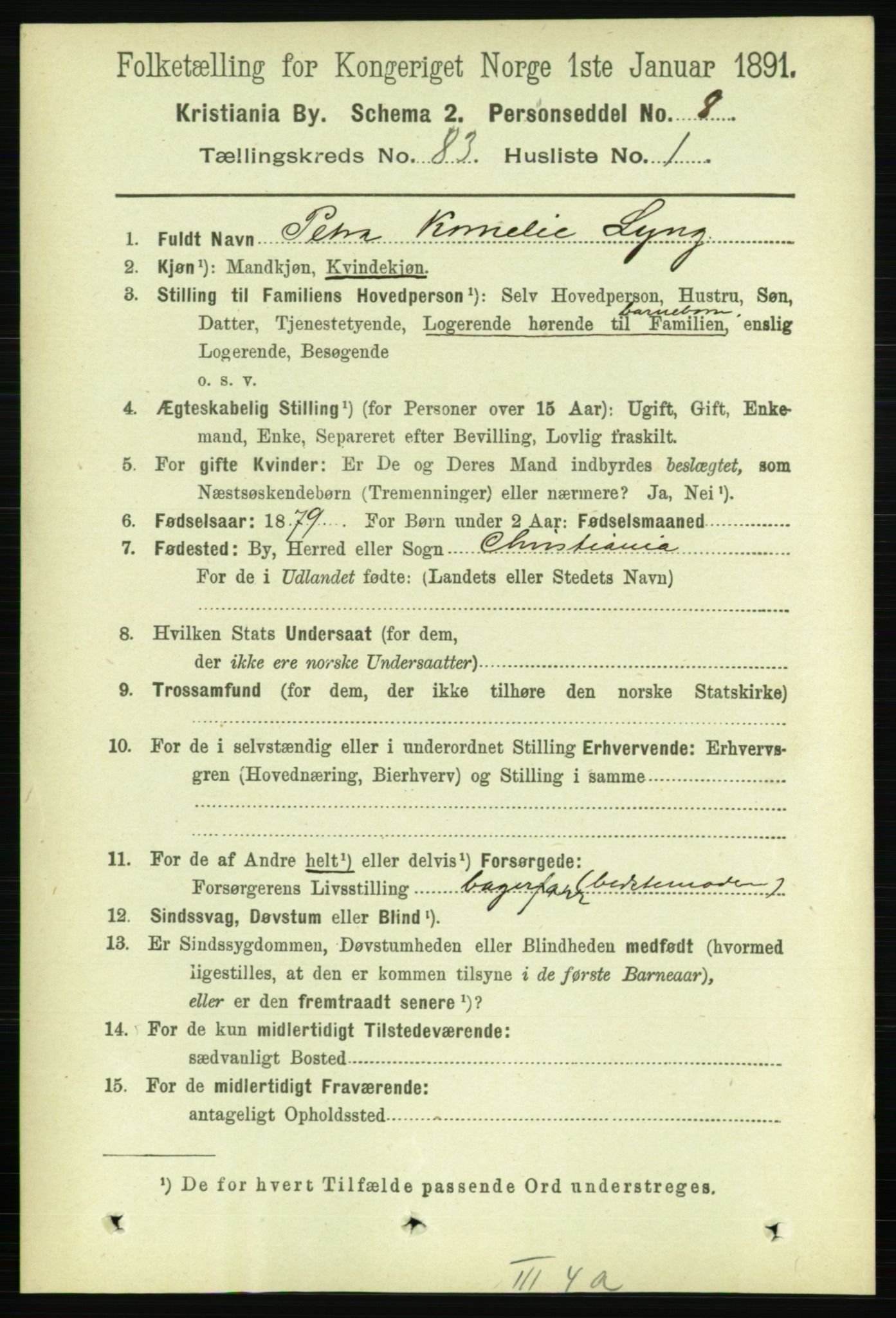 RA, 1891 census for 0301 Kristiania, 1891, p. 42129