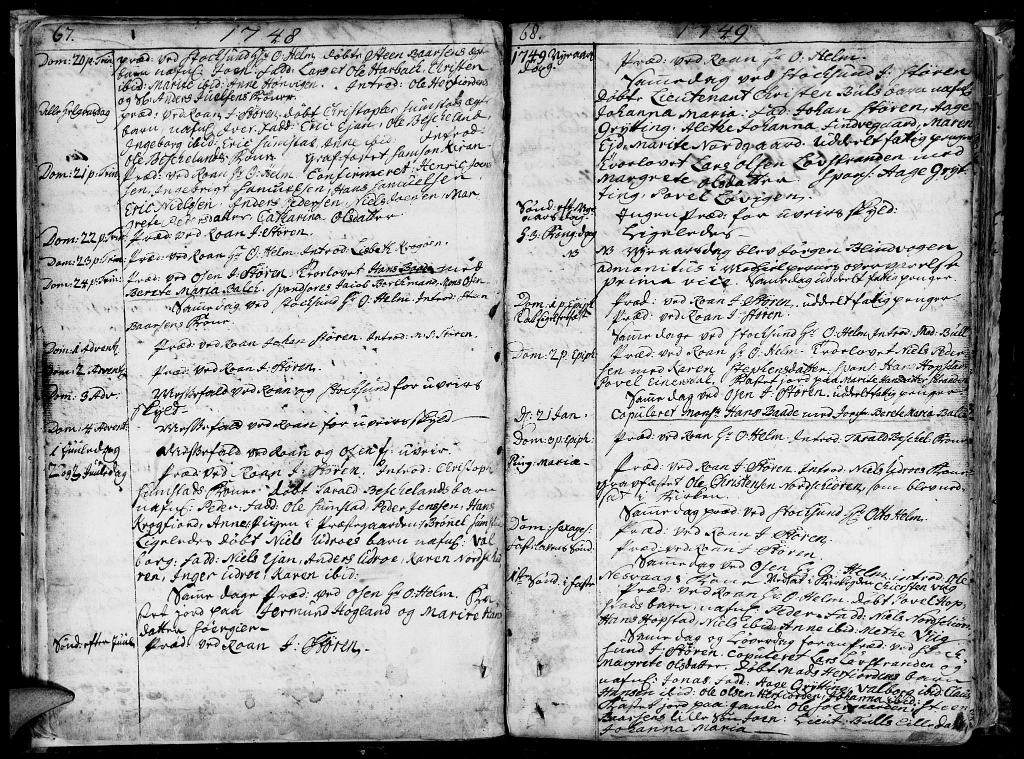 Ministerialprotokoller, klokkerbøker og fødselsregistre - Sør-Trøndelag, SAT/A-1456/657/L0700: Parish register (official) no. 657A01, 1732-1801, p. 66-67