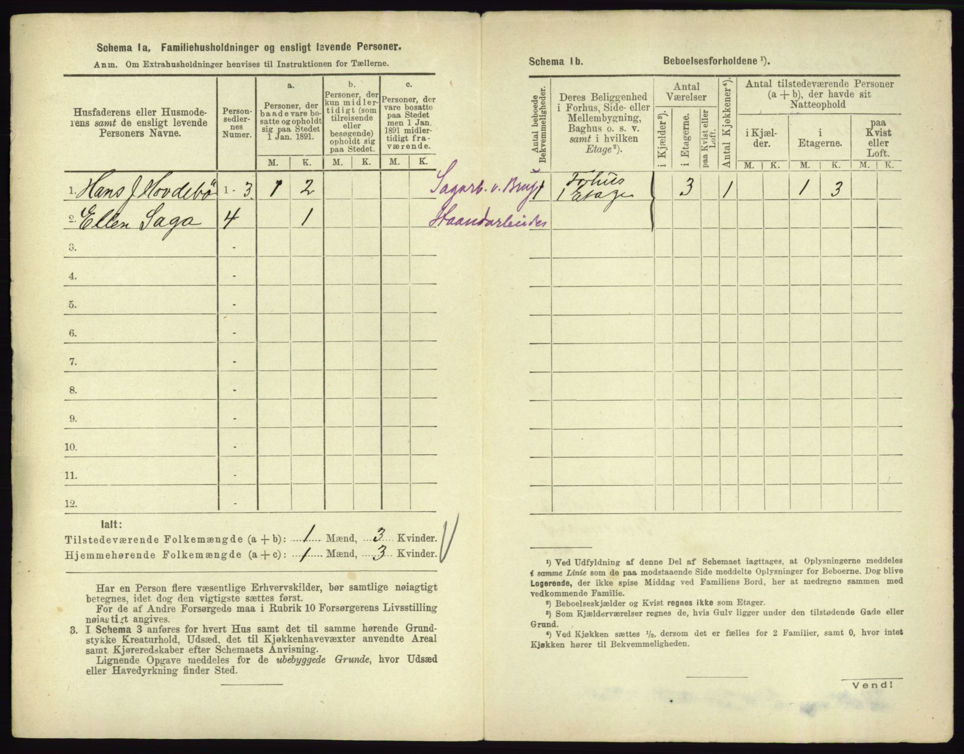 RA, 1891 census for 0604 Kongsberg, 1891, p. 196