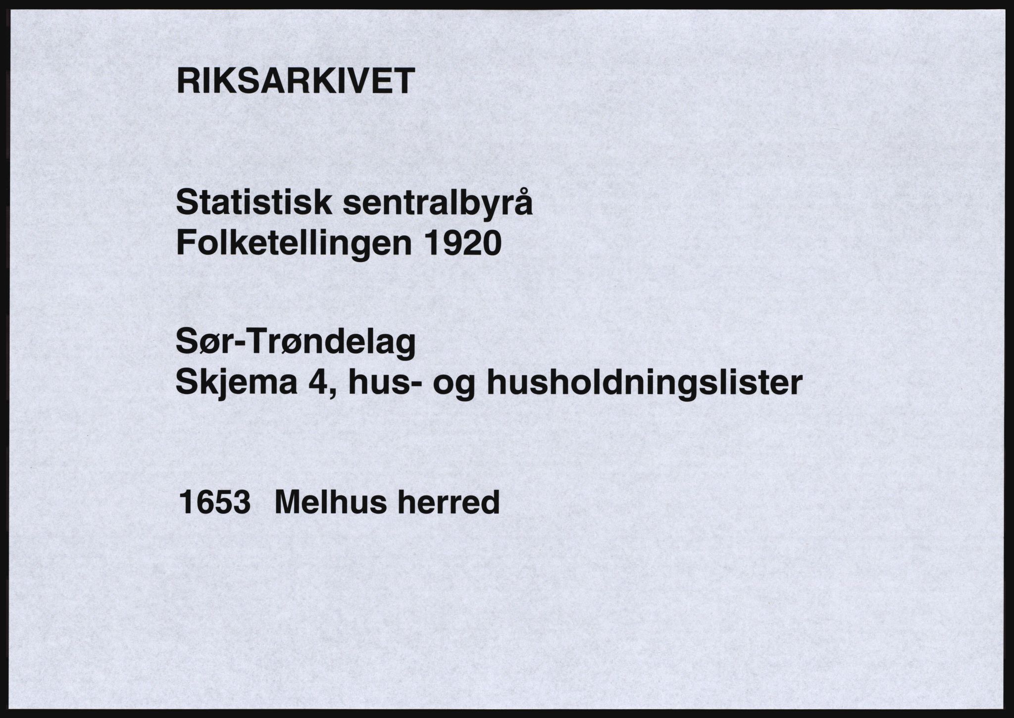 SAT, 1920 census for Melhus, 1920, p. 29